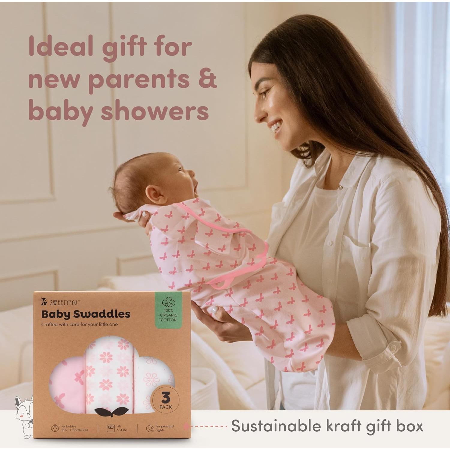 Saco de Sueño Orgánico Sweety Fox 3-Pack 0-3 Meses Bebé