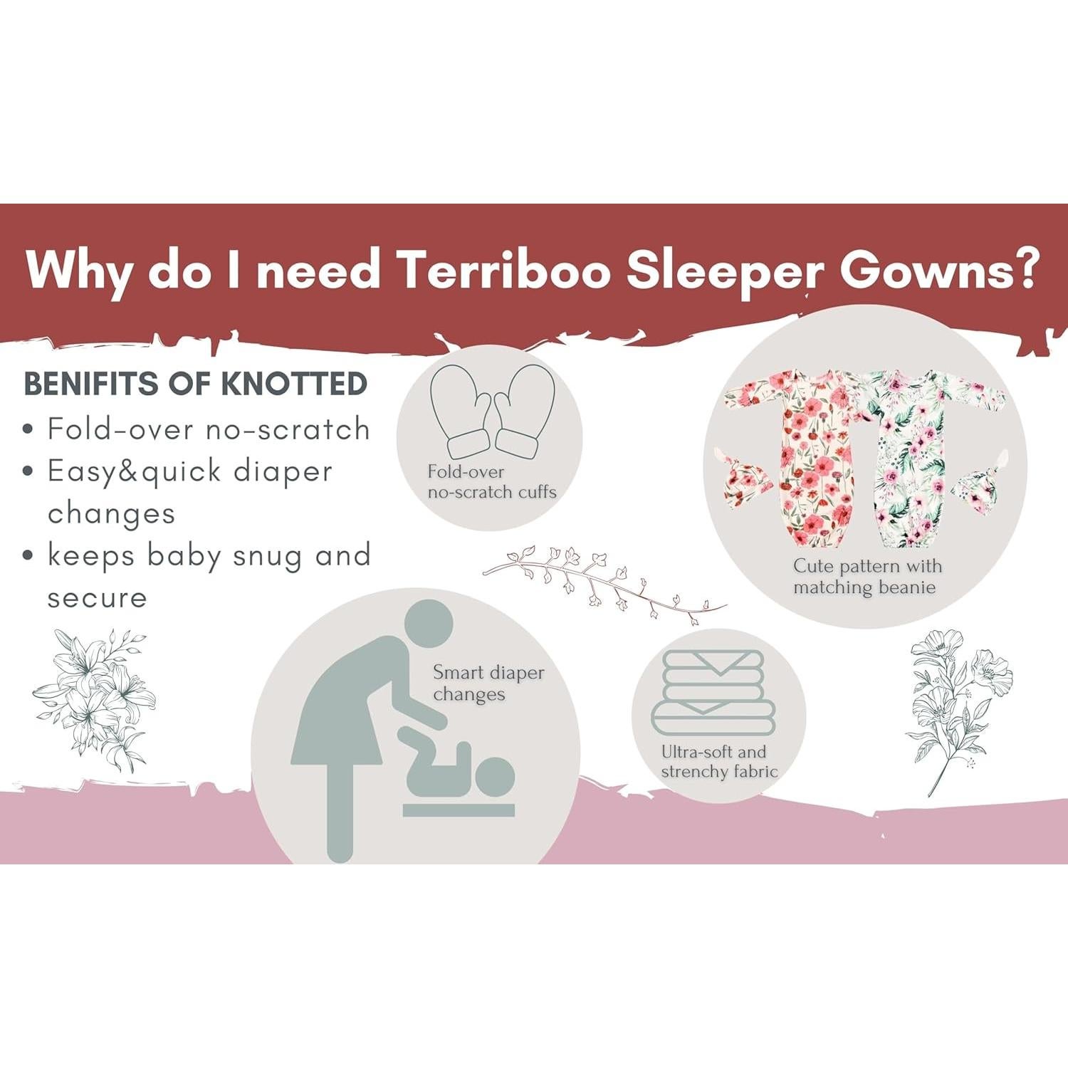 Conjunto de vestido de manga larga para bebé 0-3 meses