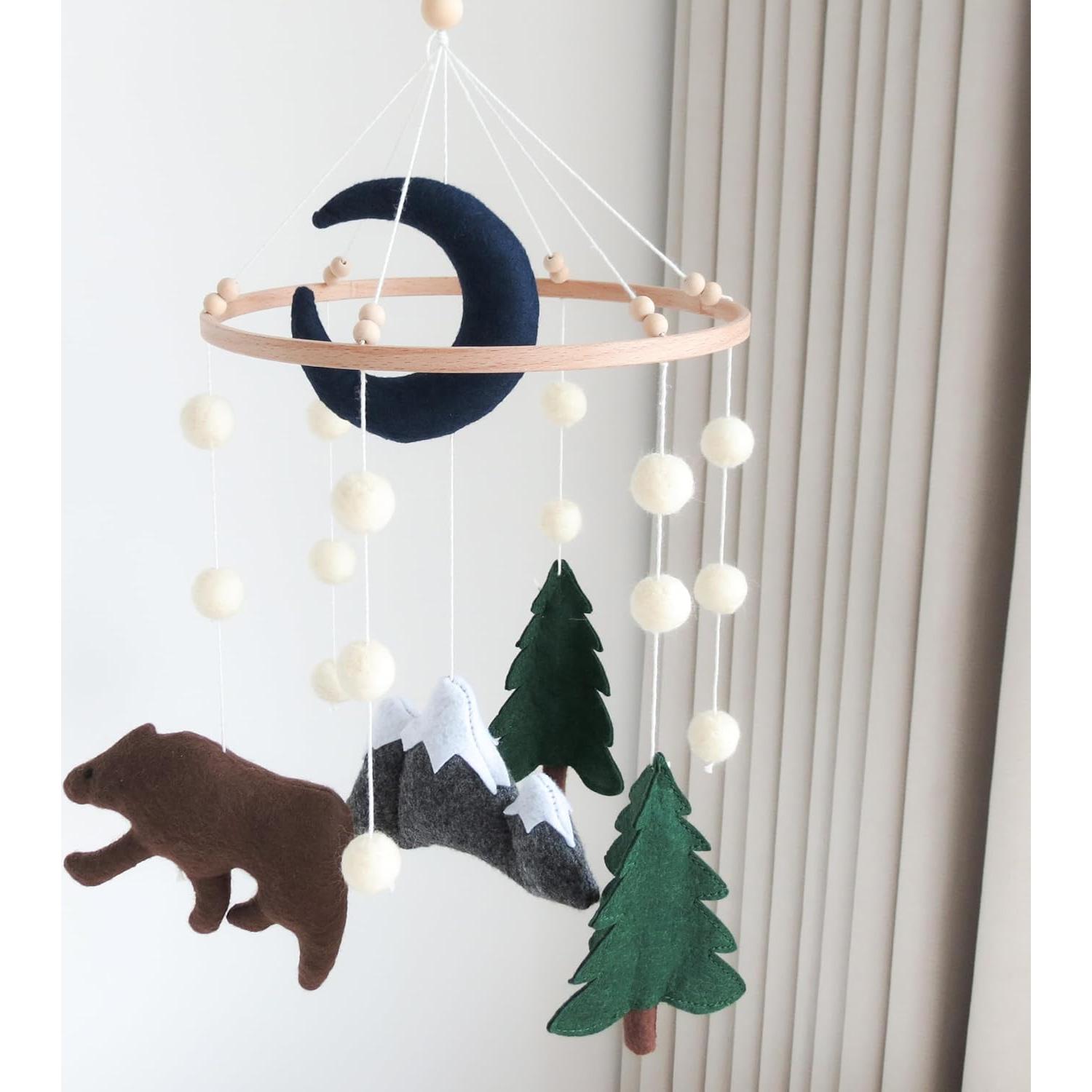 Móvil de Cuna Woodland GOUKURLSMA Oso 23 cm Azul