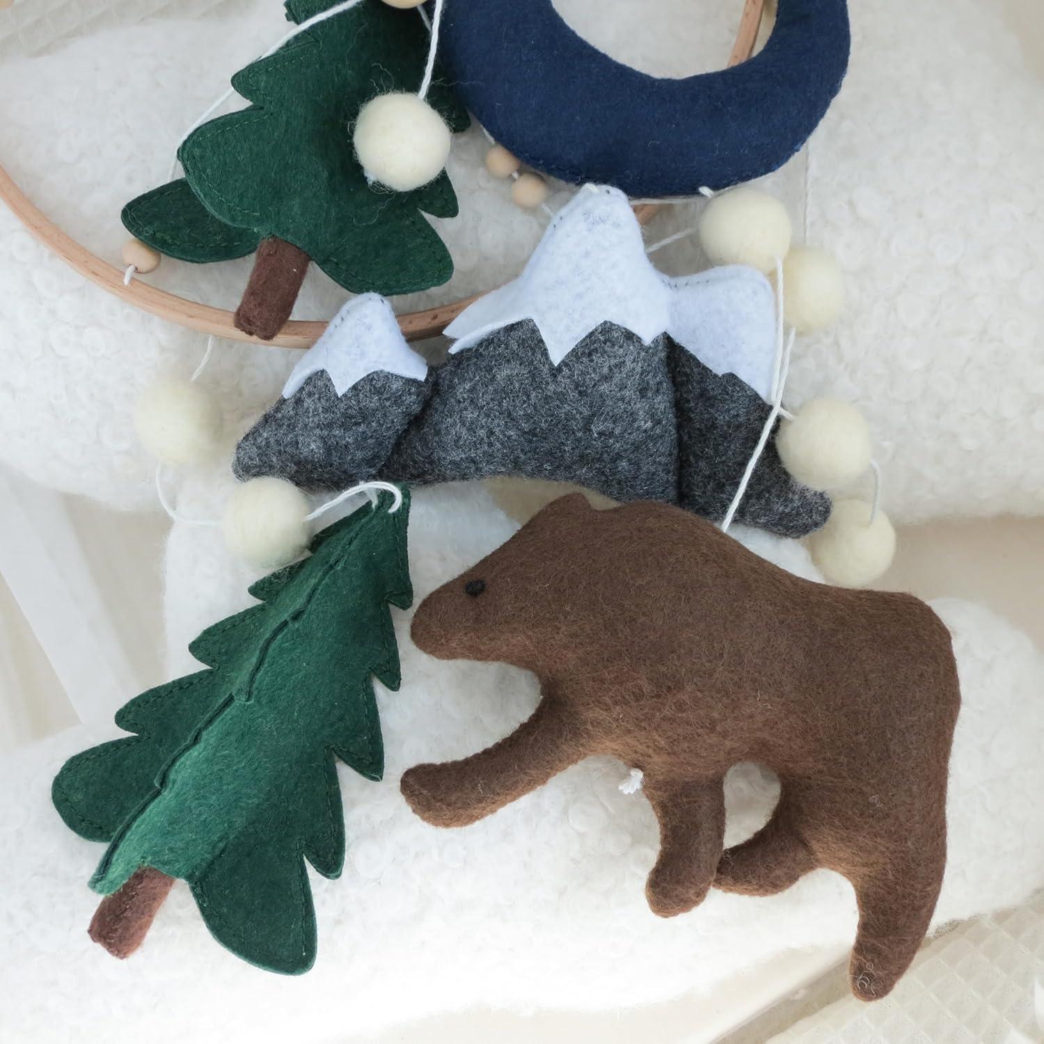 Móvil de Cuna Woodland GOUKURLSMA Oso 23 cm Azul