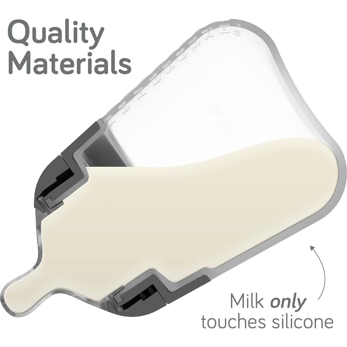 Botellas de Silicona Flexy Nanobebe 266ml Paquete de 2 Anti-Cólico