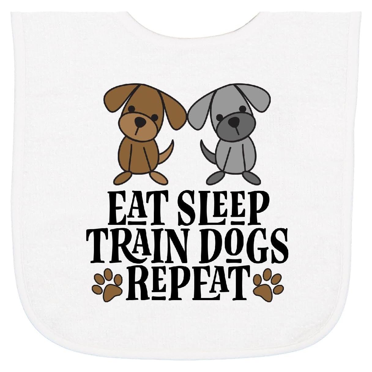 Babero de Tela de Rizo Inktastic para Bebé - Come Duerme Entrena