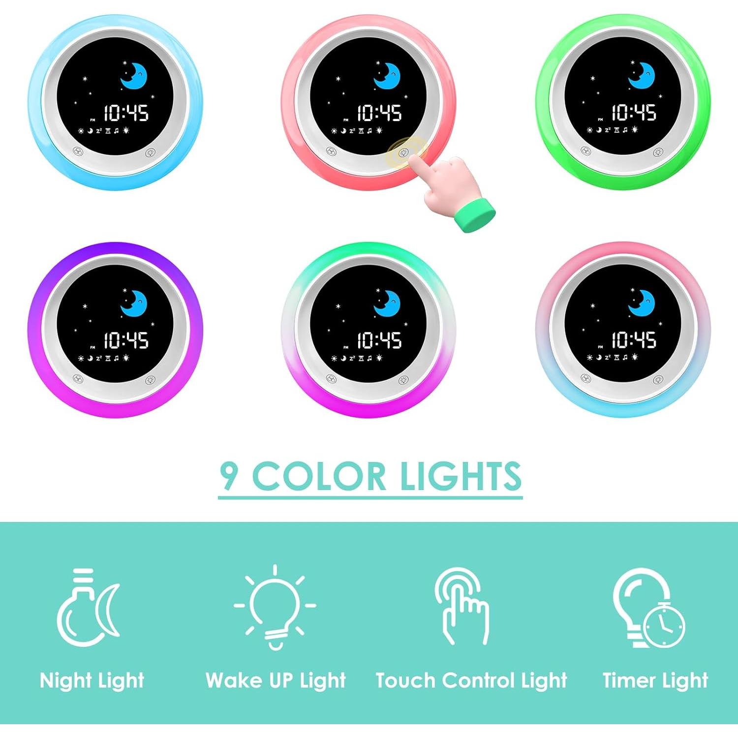 Reloj Despertador Infantil FiveHome A300-NEW con Luz y Sonido