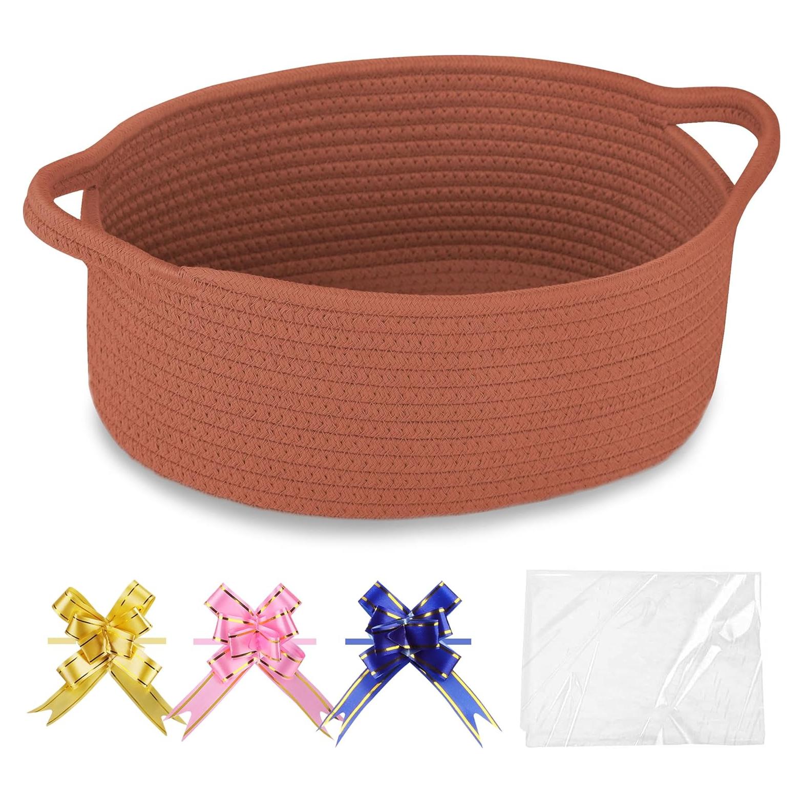 Cesta de Almacenamiento Tejida COMSE 30.5x20.3x12.7 cm Algodón