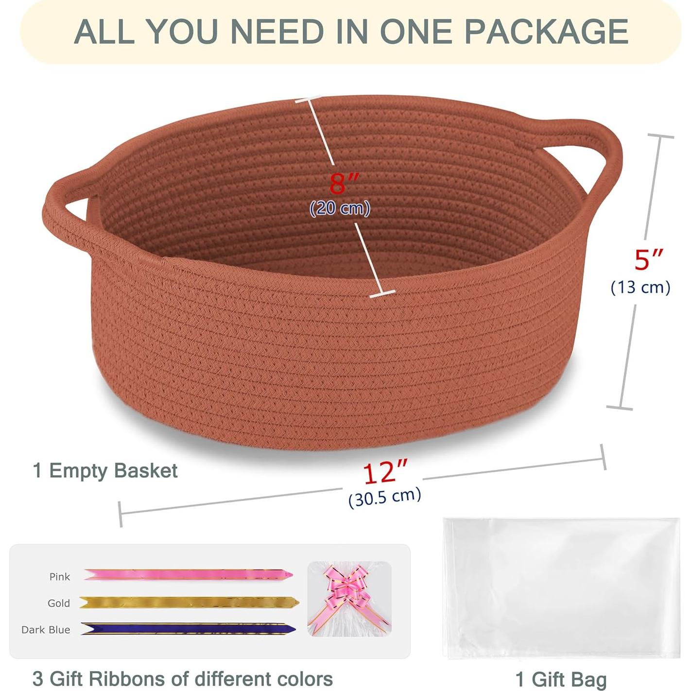 Cesta de Almacenamiento Tejida COMSE 30.5x20.3x12.7 cm Algodón