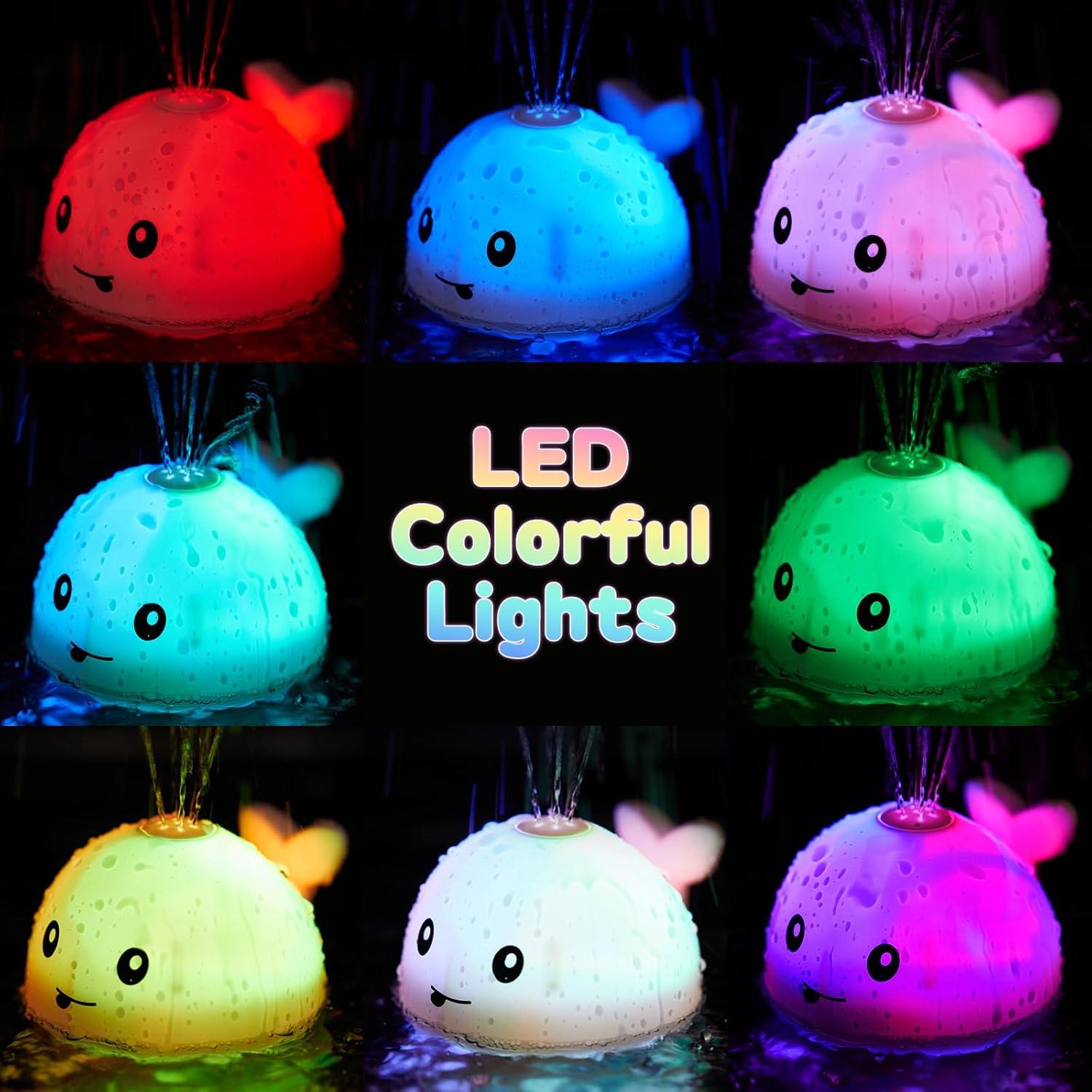 Juguete de Baño Iluminado Gigilli Ballena Azul - Recargable