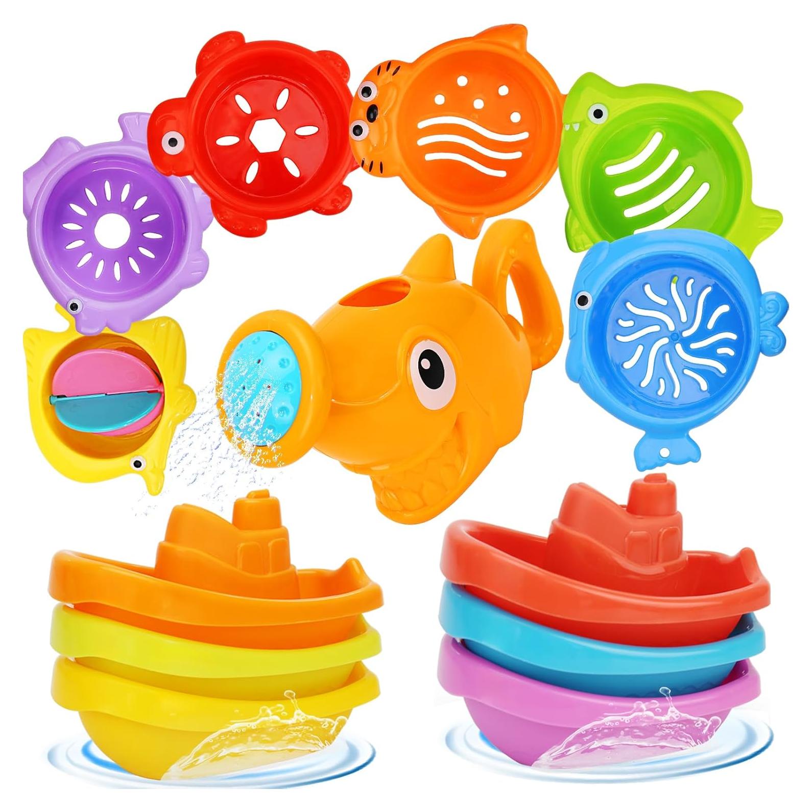 Juguetes de baño HCFJEH 13 PCS para bebés 1-3 años