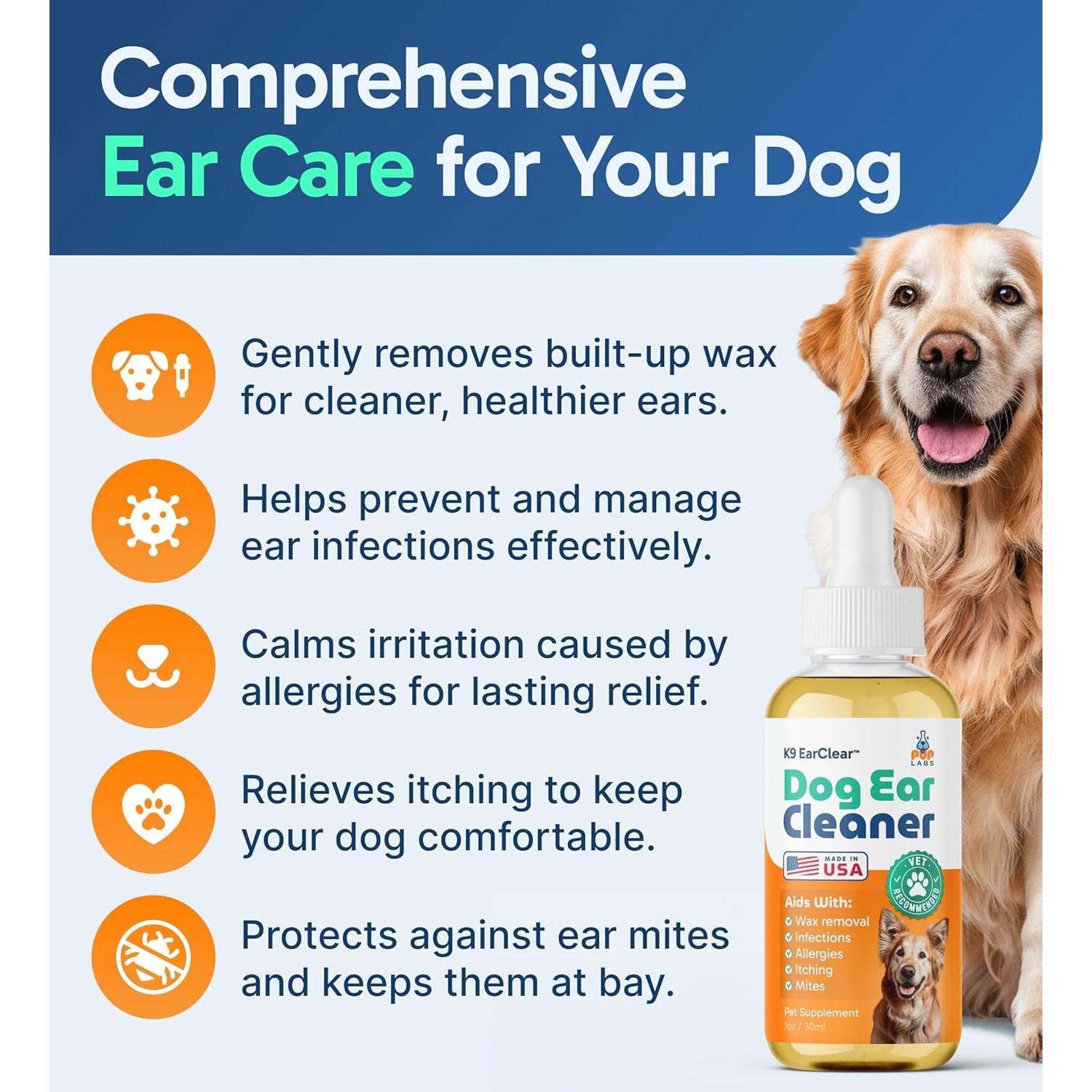 Limpiador de Oídos para Perros Pup Labs Ear Clear 30 ml