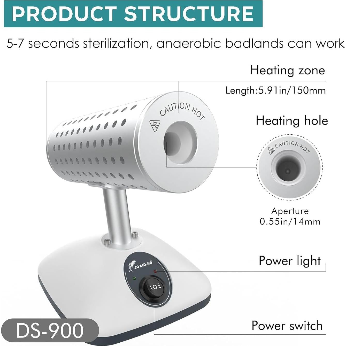 Autoclave Esterilizador Infrarrojo T-stereo DS-900 150W 400°C/825°C