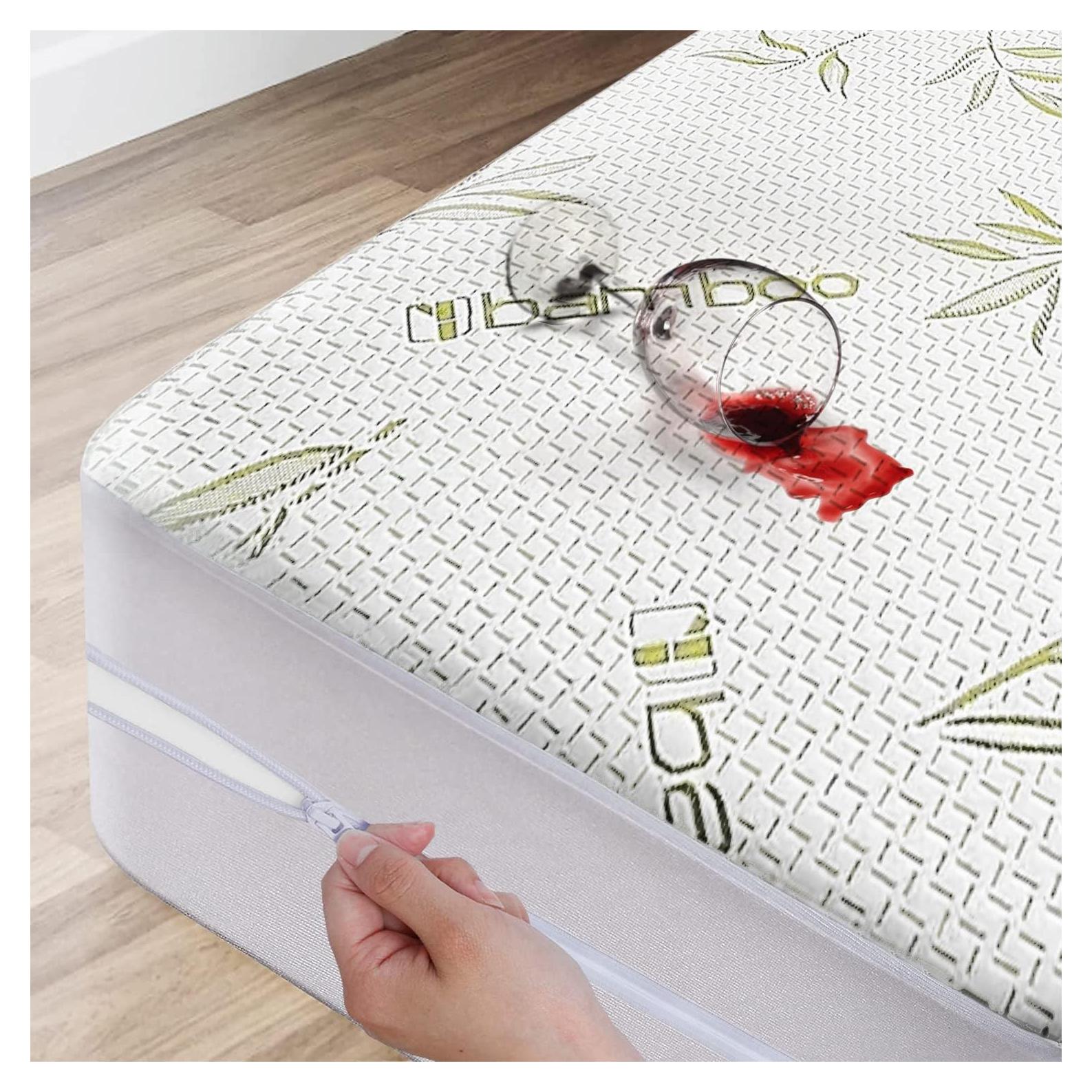 Protector de colchón individual DreamField de bambú impermeable