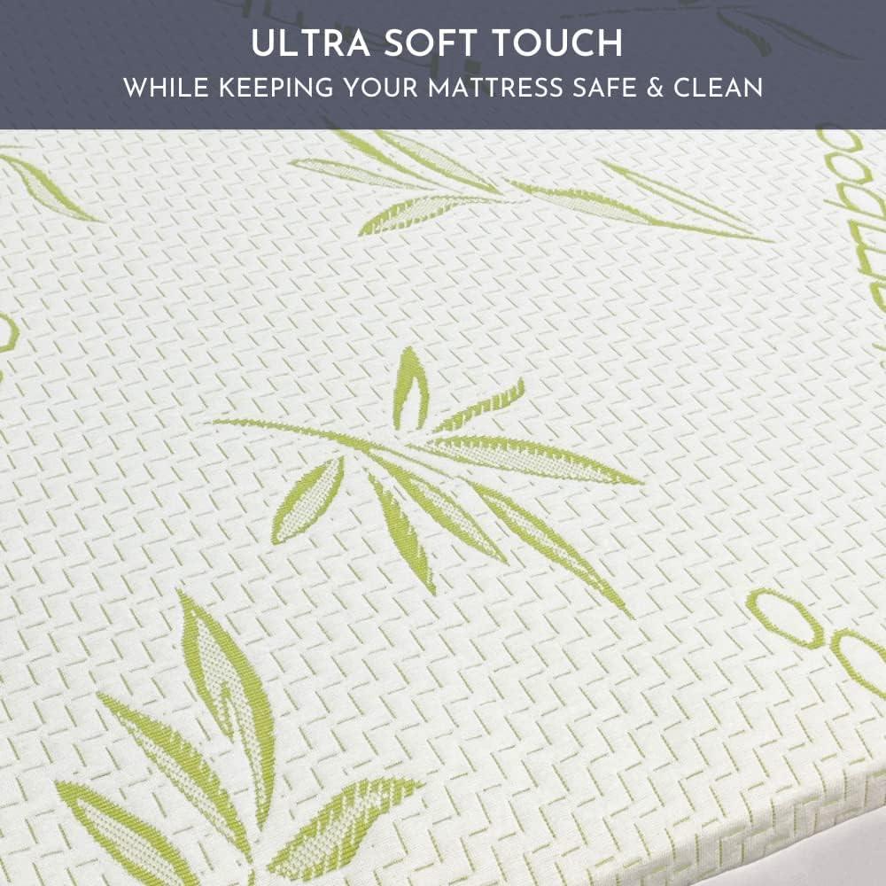 Protector de colchón individual DreamField de bambú impermeable