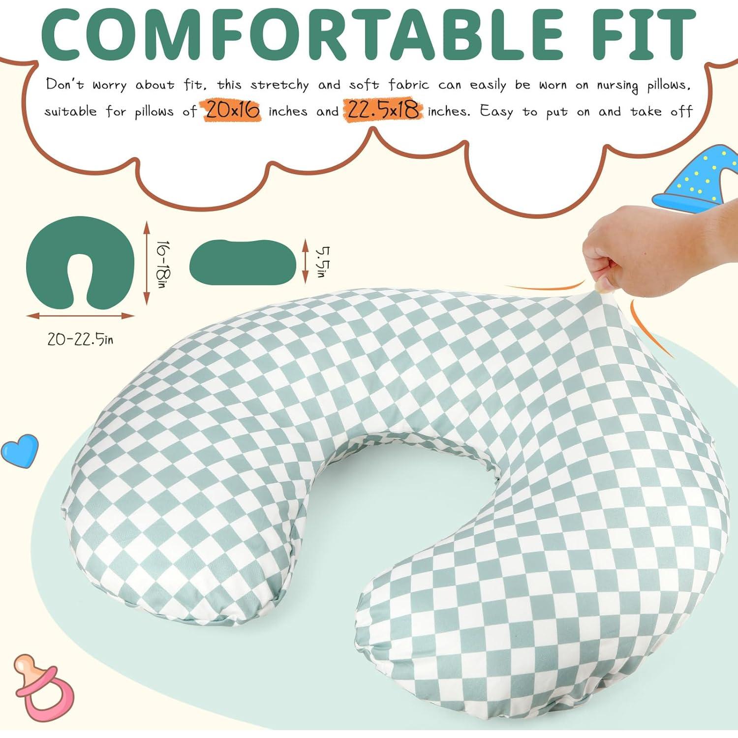 FEBSNOW 2 Fundas de Almohada de Lactancia Algodón 57x46cm