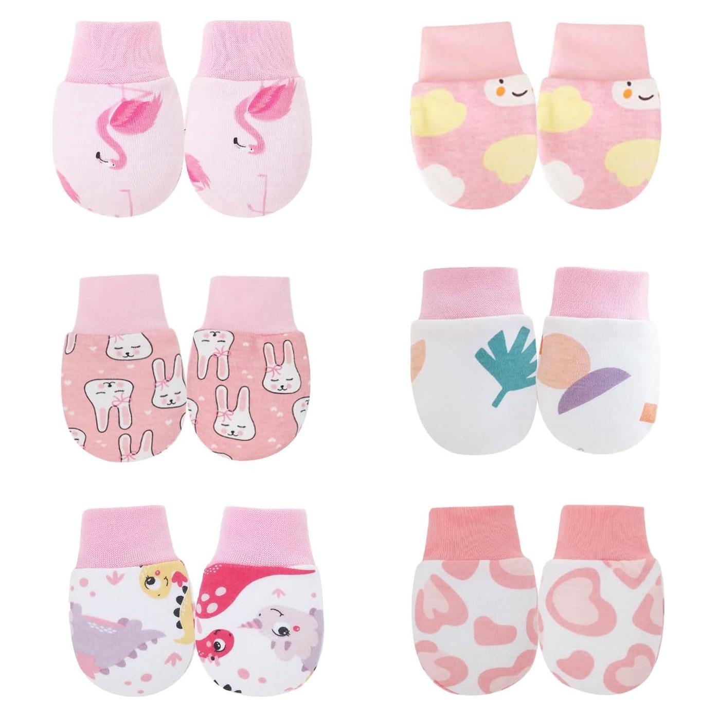 Mitones para Bebés Sin Rasguños 0-6 Meses - 6 Pares