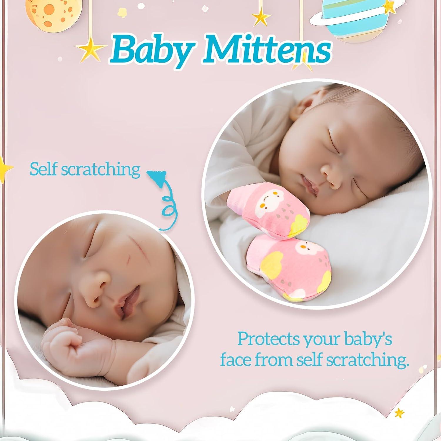 Mitones para Bebés Sin Rasguños 0-6 Meses - 6 Pares