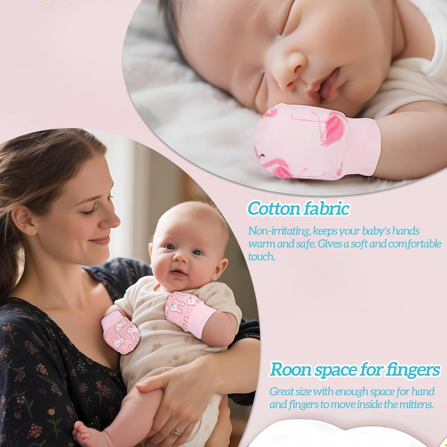 Mitones para Bebés Sin Rasguños 0-6 Meses - 6 Pares