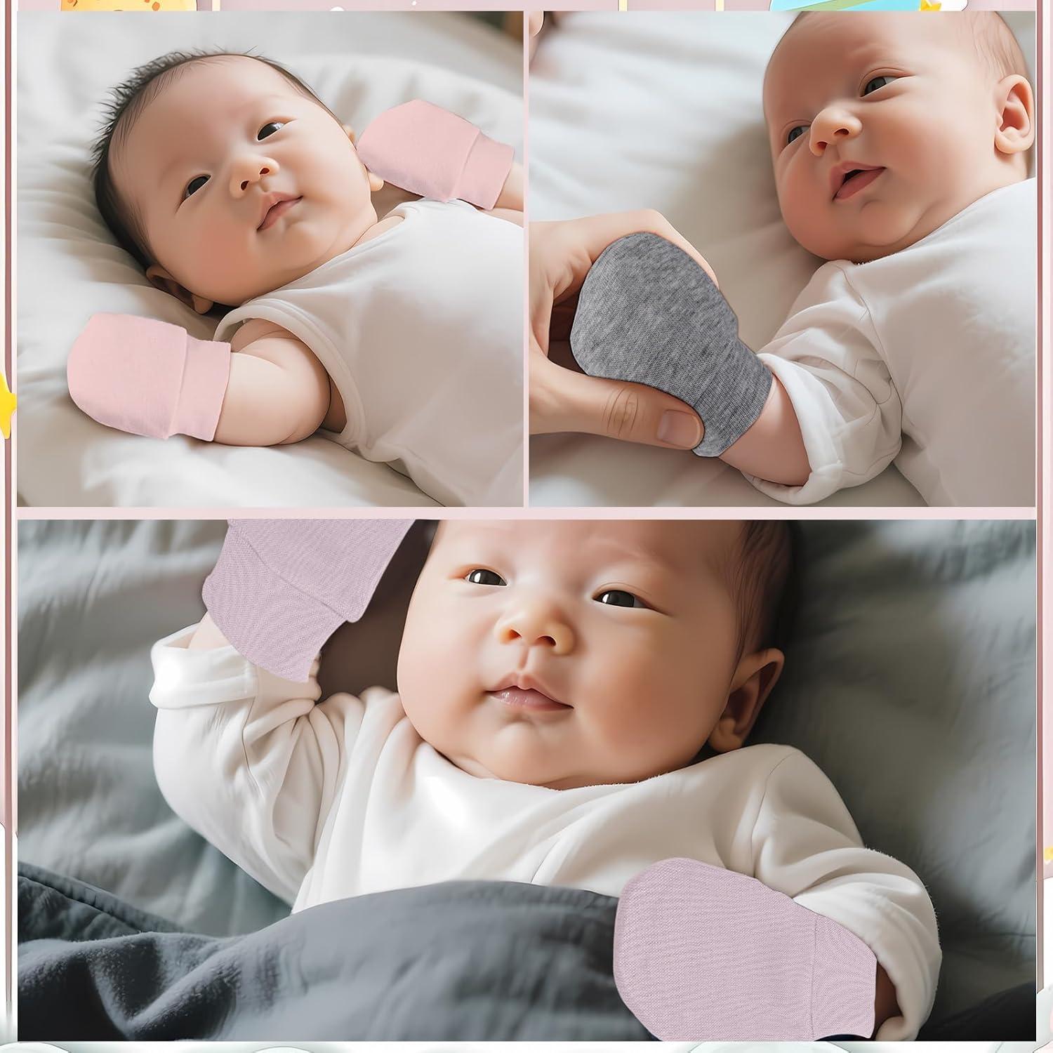 Mitones para Bebés Sin Rasguños Rosa 16 Piezas Talla Única