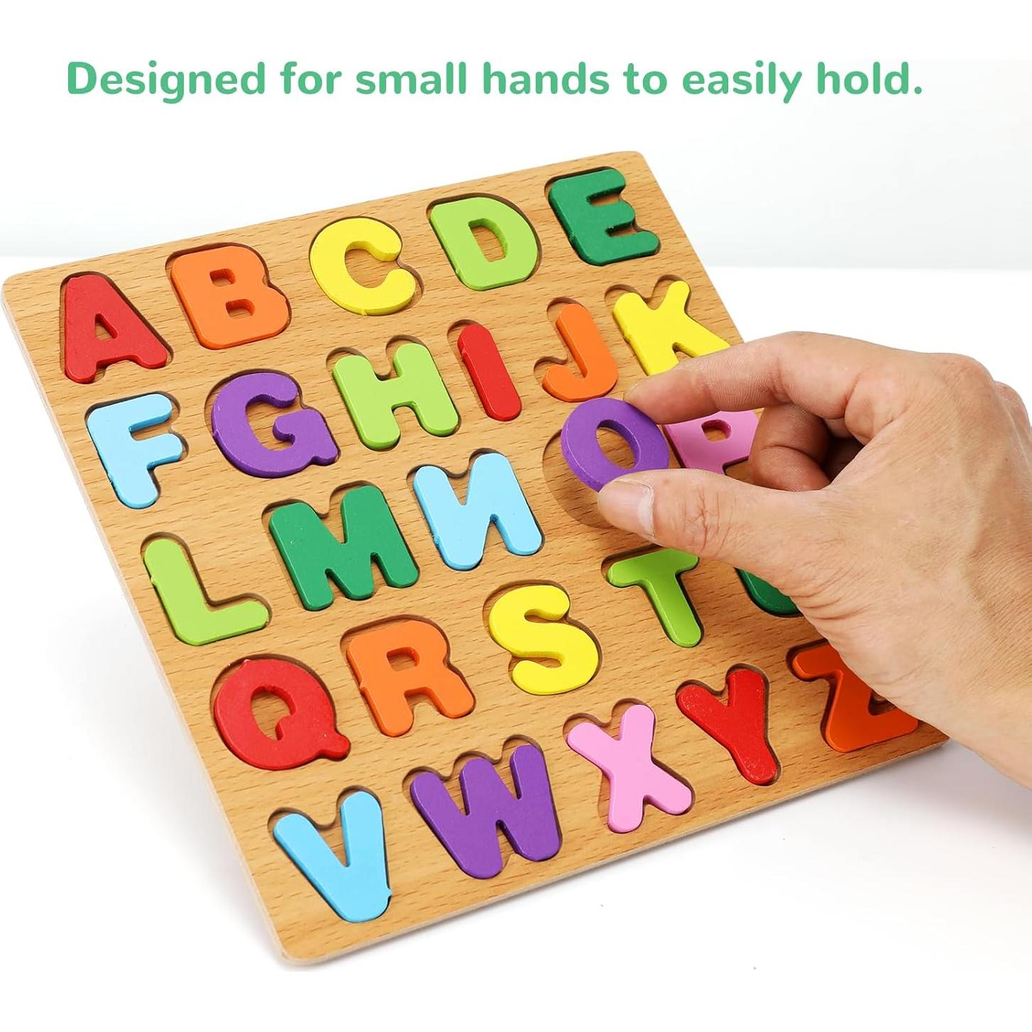 Rompecabezas de Madera ABC y Números Nashrio - 3 Piezas