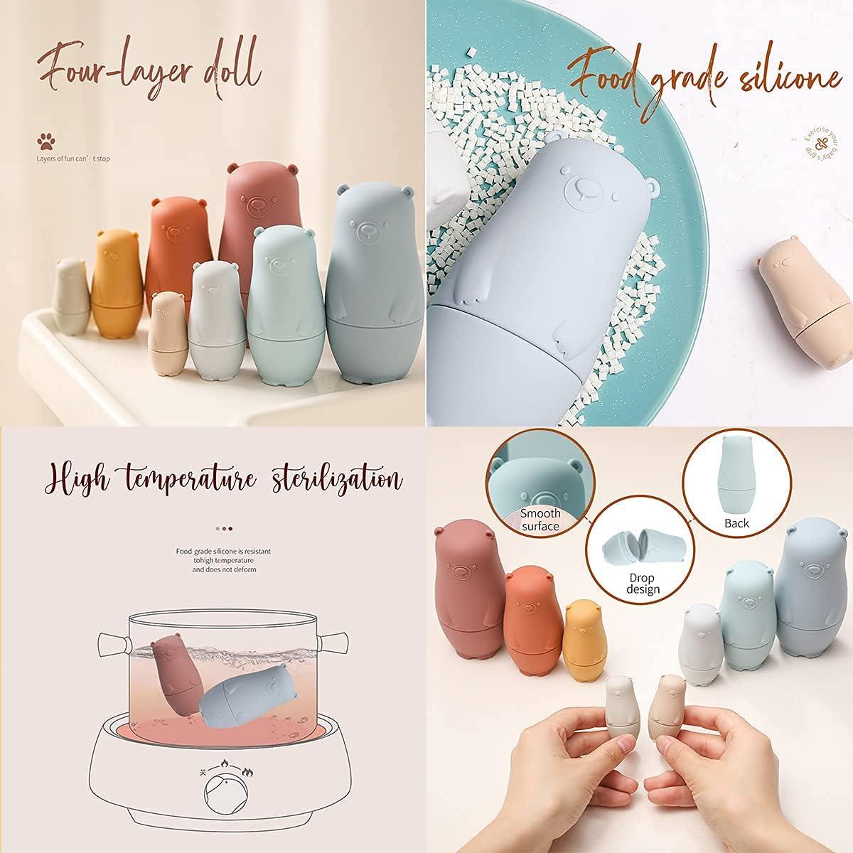 Muñecas Matryoshka OESSUF de Silicona para Niños 3+