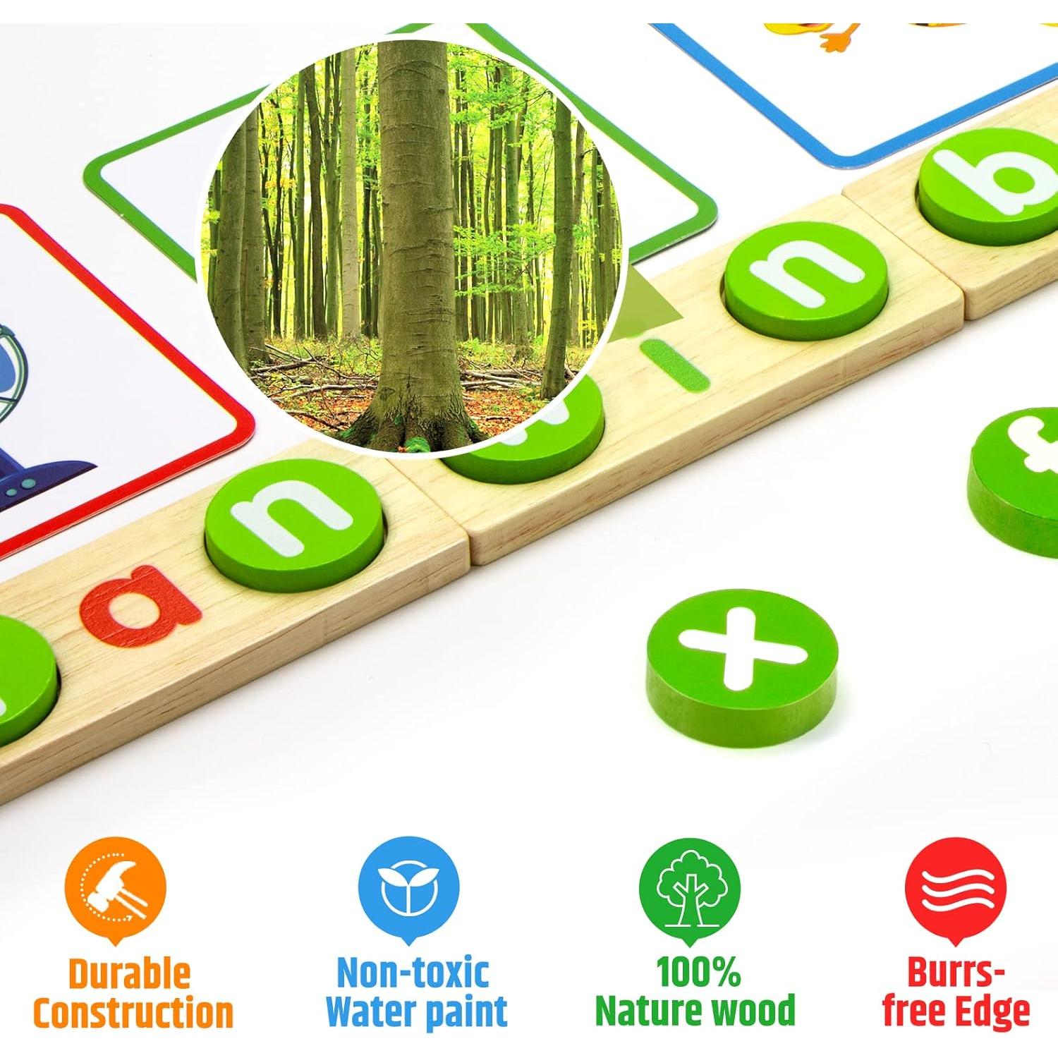 Juego Educativo de Ortografía de Madera Lrathenk 131 Piezas