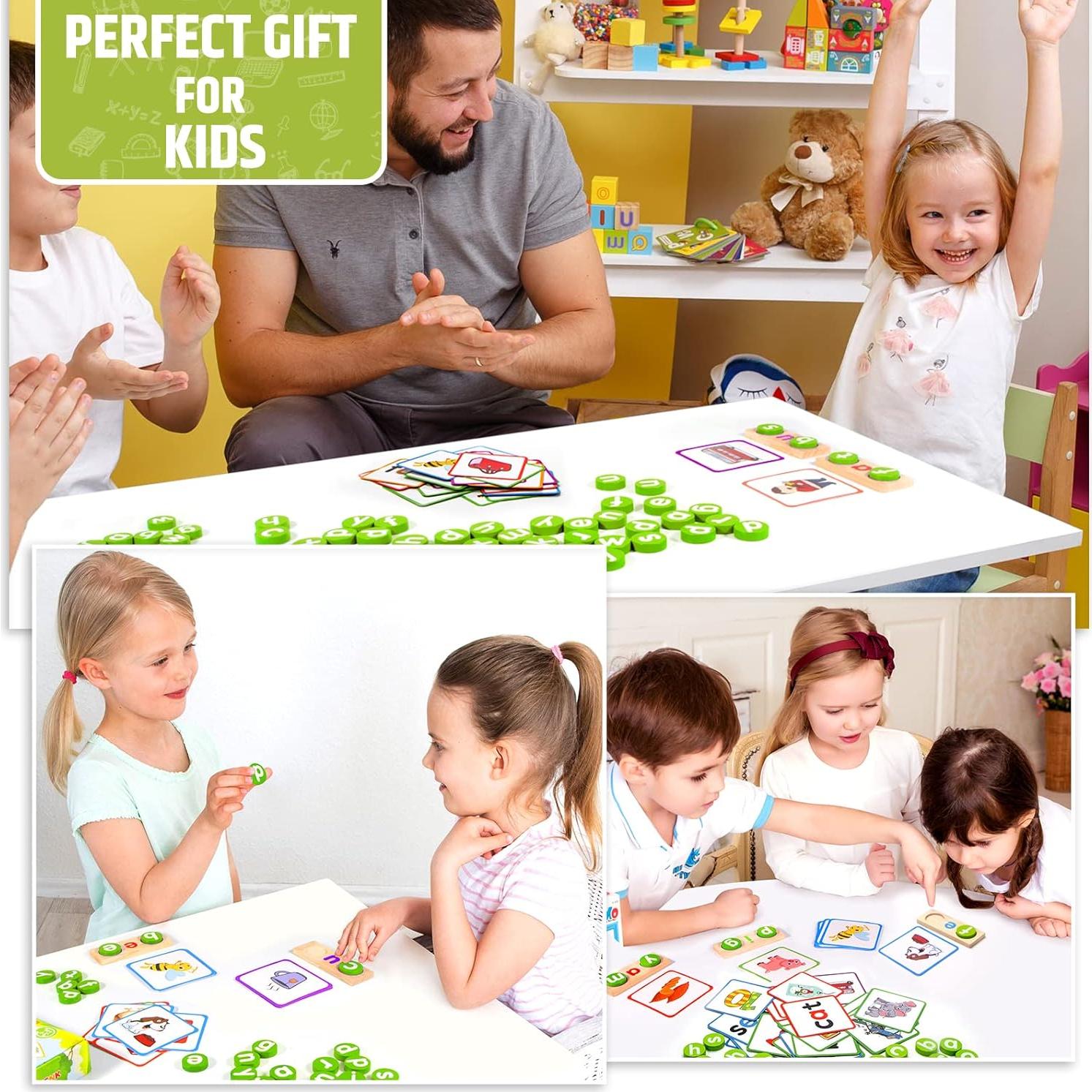 Juego Educativo de Ortografía de Madera Lrathenk 131 Piezas