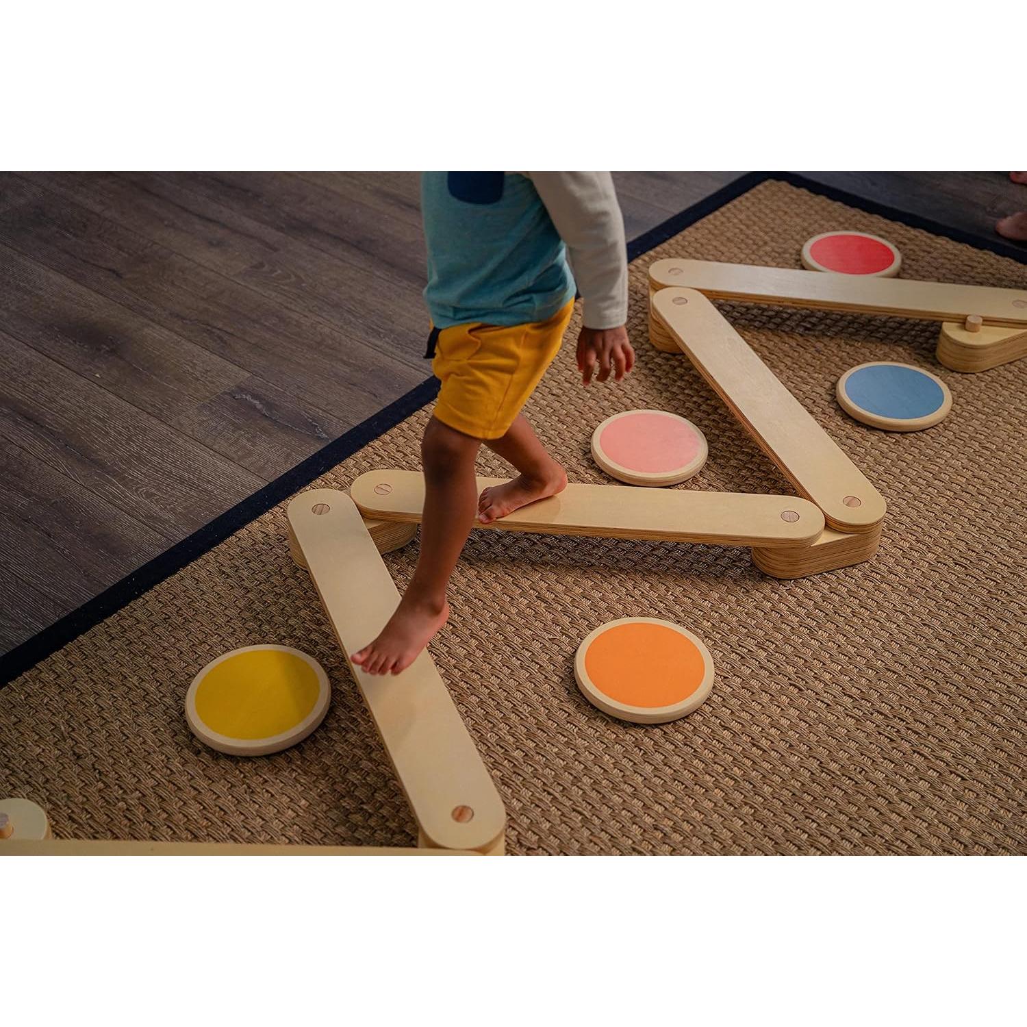 Viga de Equilibrio Avenlur Majesty con Piedras de Paso