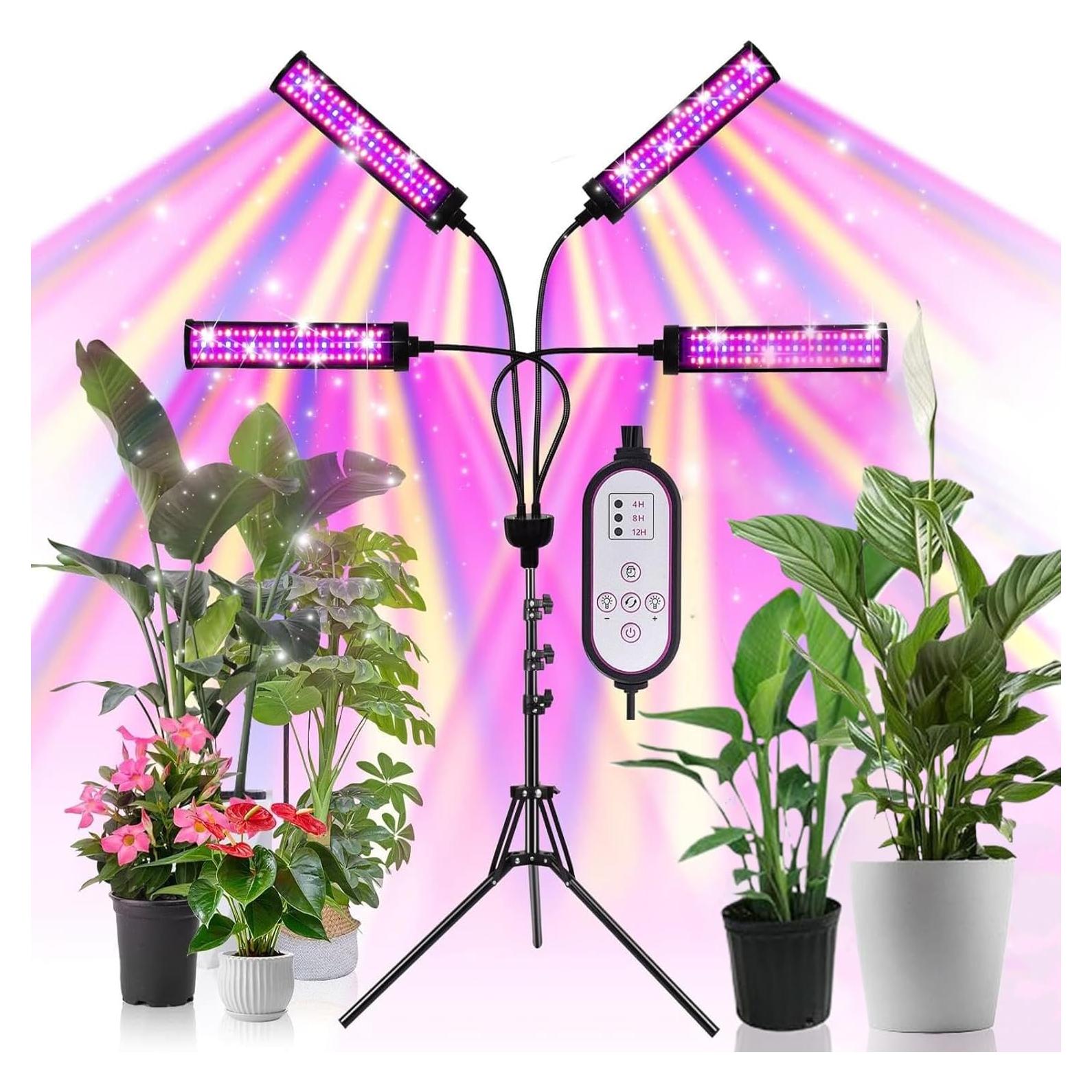Luz de Cultivo LED Espectro Completo ANDOHAI GL-2 200W 4 Cabezas