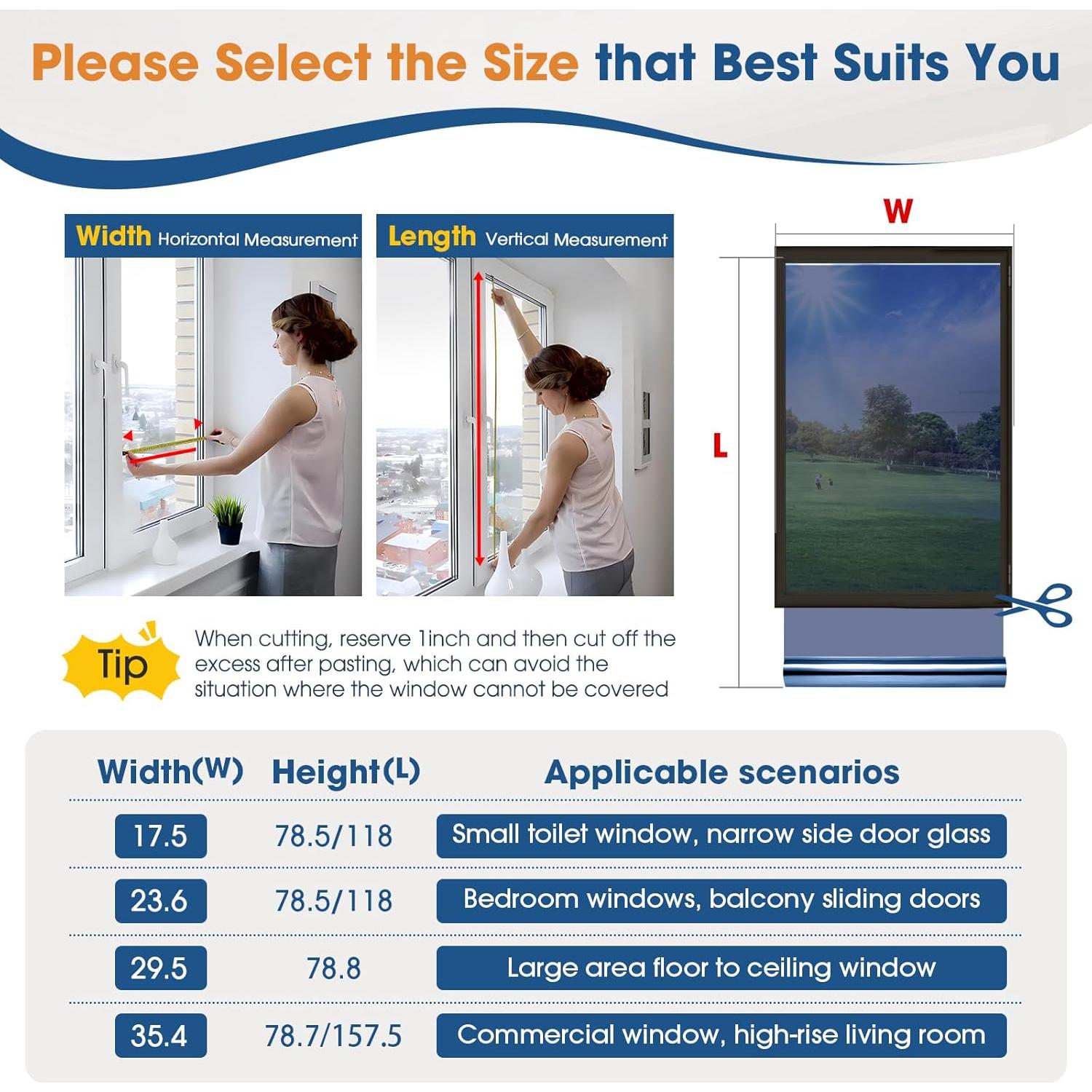 Película de Ventana Coavas One Way 44.4x200 cm Azul Plateado