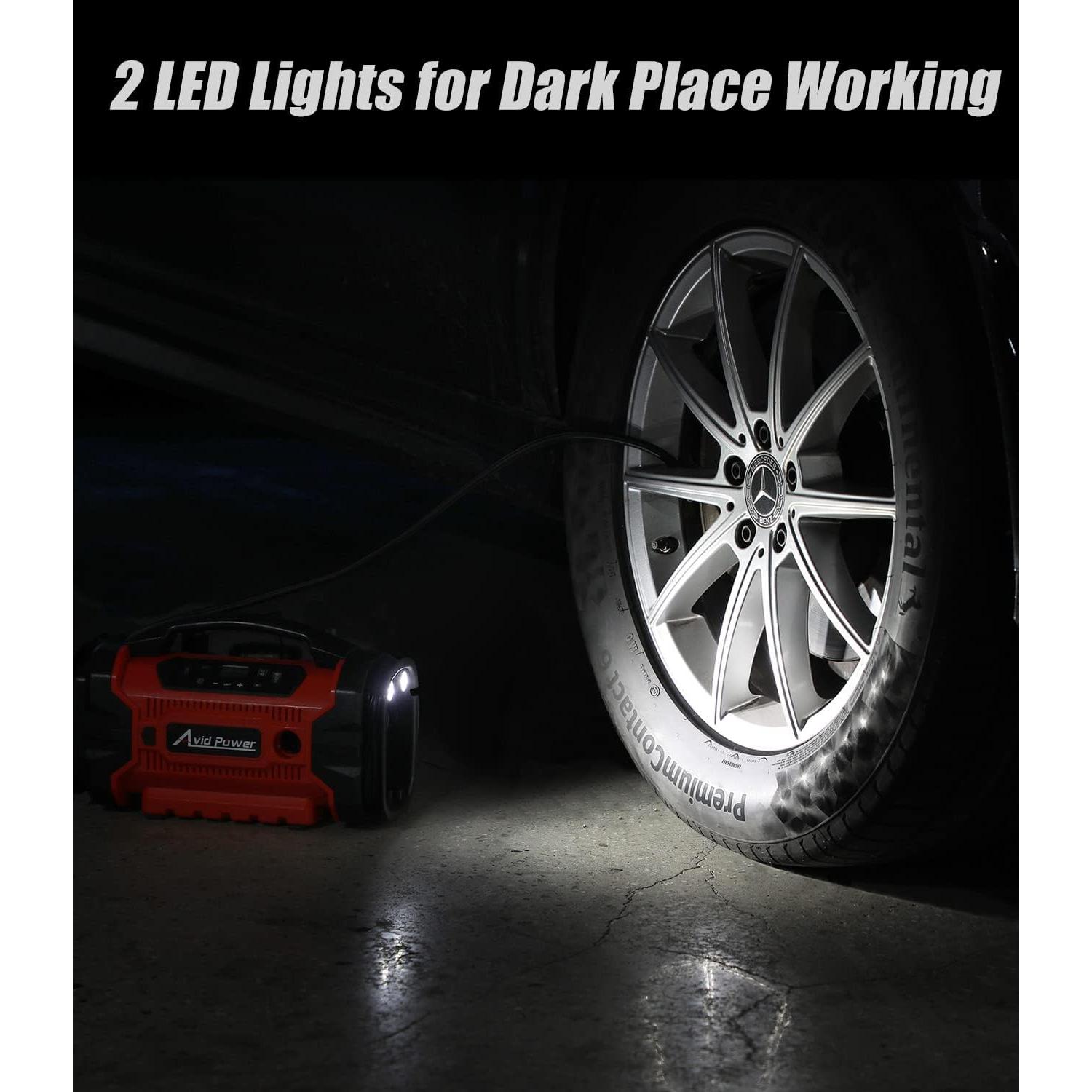 Inflador de Neumáticos AVID POWER 20V Portátil 32 LPM