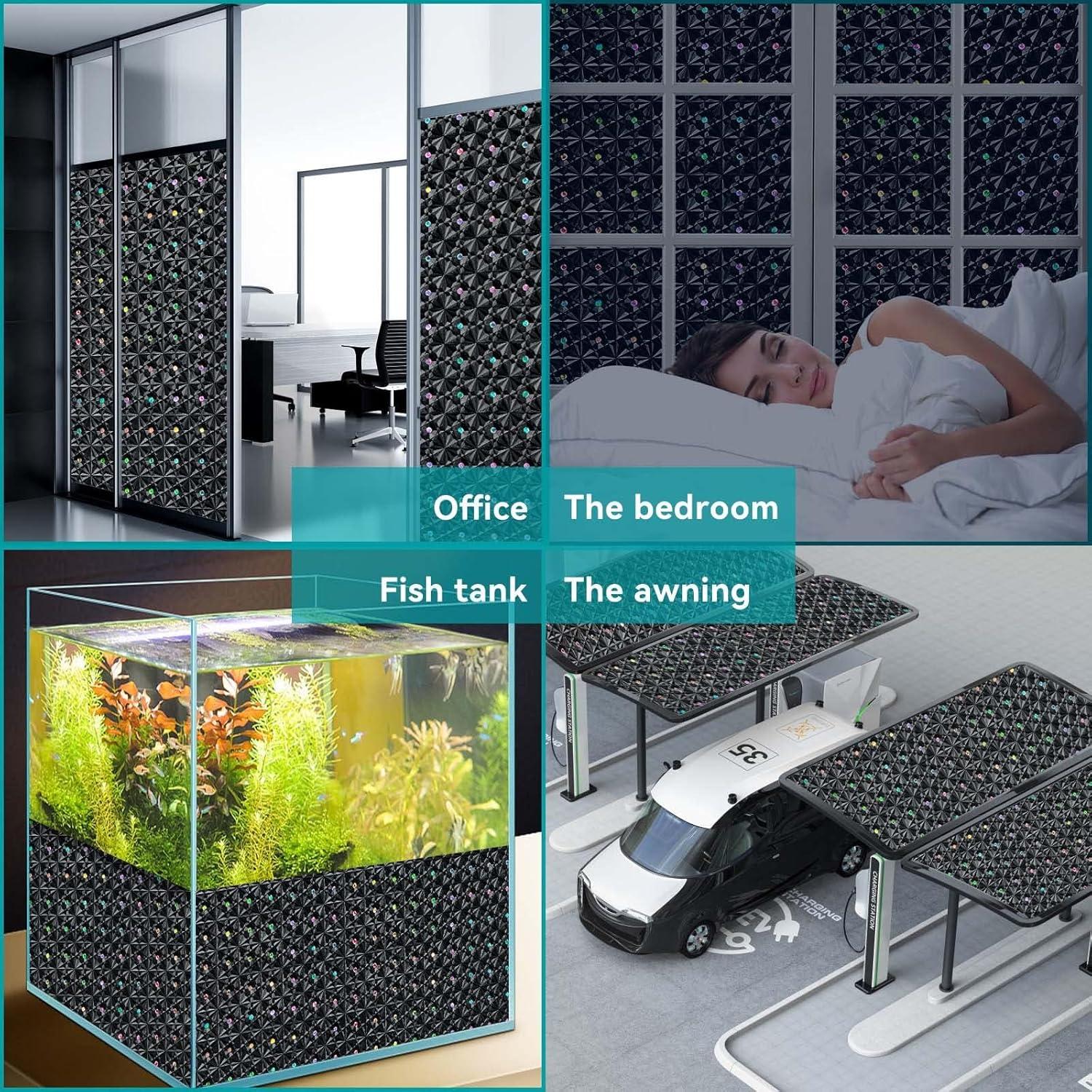 Film de Privacidad Blackout Windimiley 30x200cm Vinilo Negro