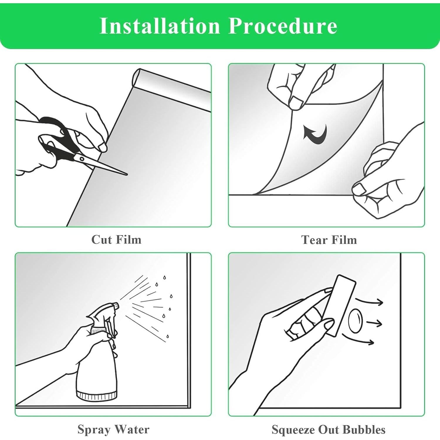 Film de Privacidad Blackout Windimiley 30x200cm Vinilo Negro