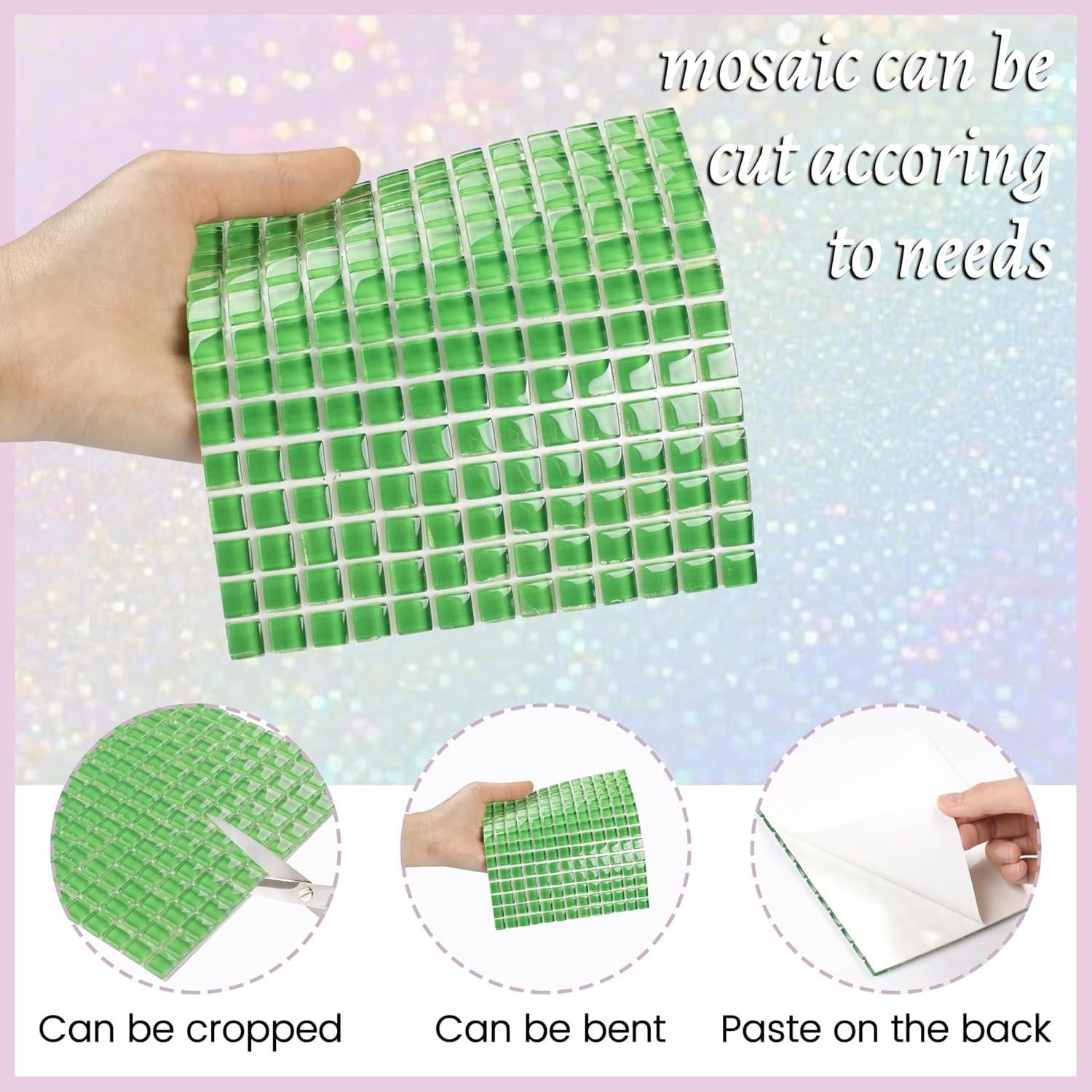 169 Partículas Autoadhesivas Mosaico Vidrio NicesungDECO Verde