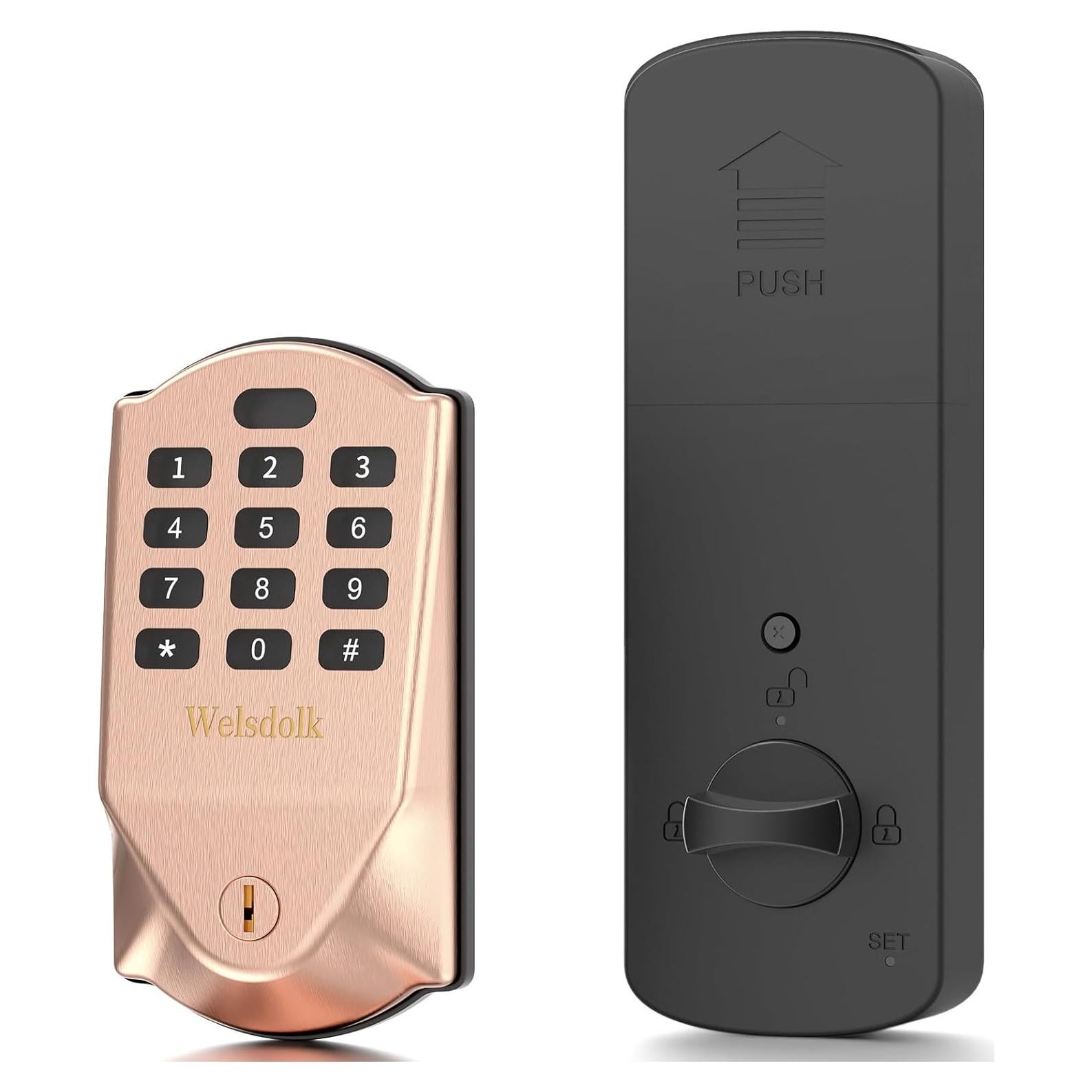 Cerradura Inteligente Welsdolk H1 Cobre Antiguo con Teclado