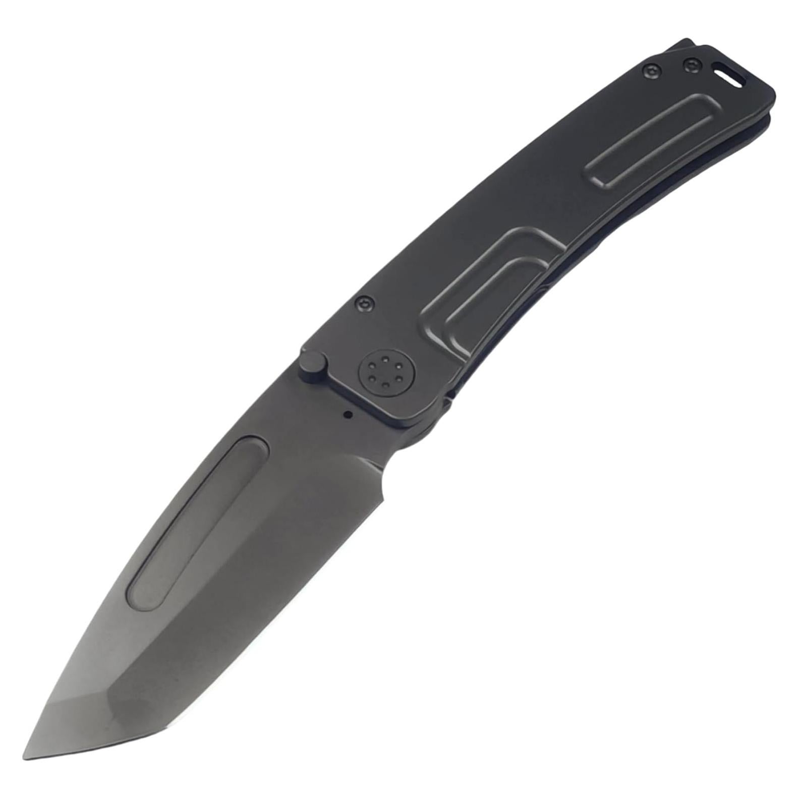 Cuchillo Plegable Geegift Largo 23.6 cm Acero Inoxidable Gris