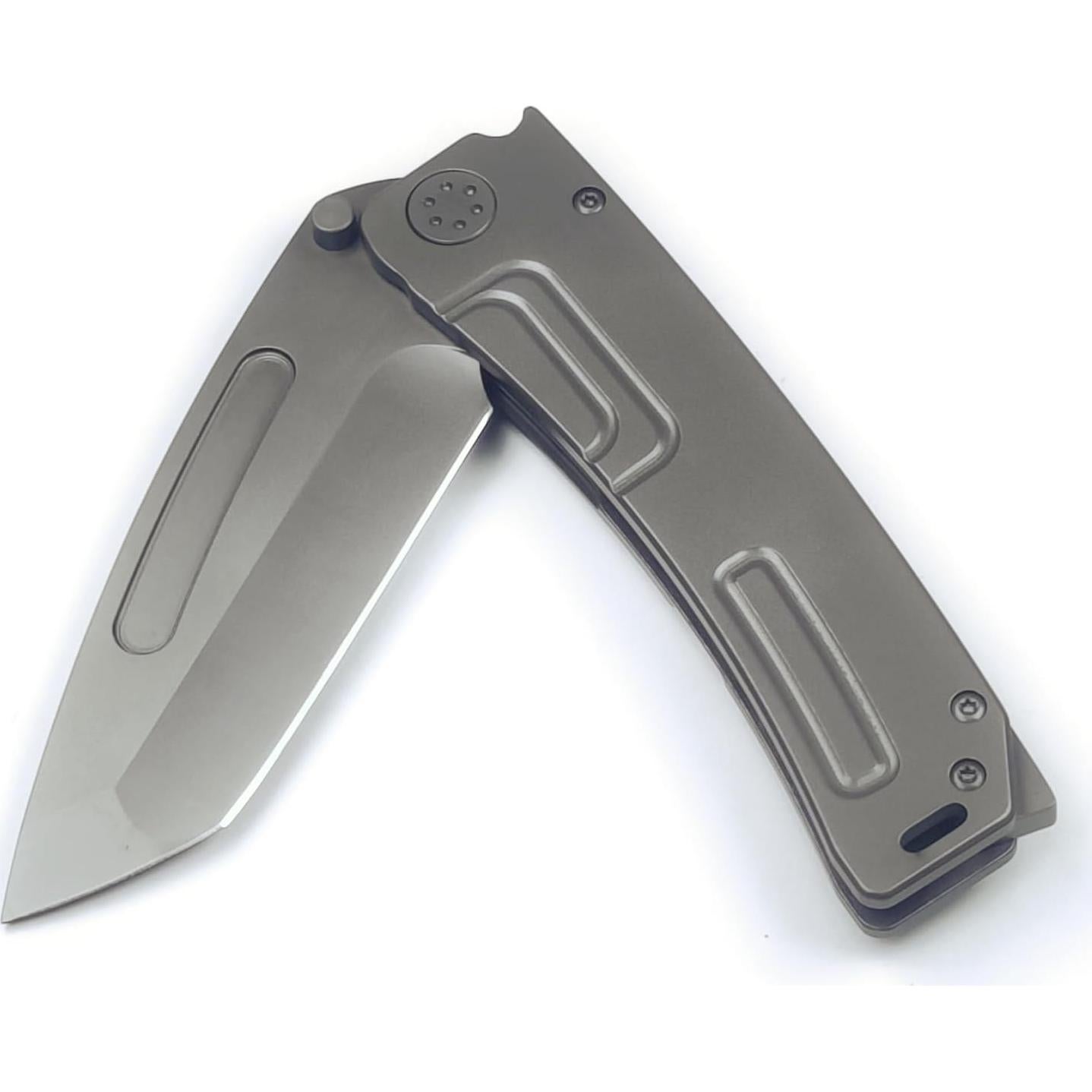 Cuchillo Plegable Geegift Largo 23.6 cm Acero Inoxidable Gris