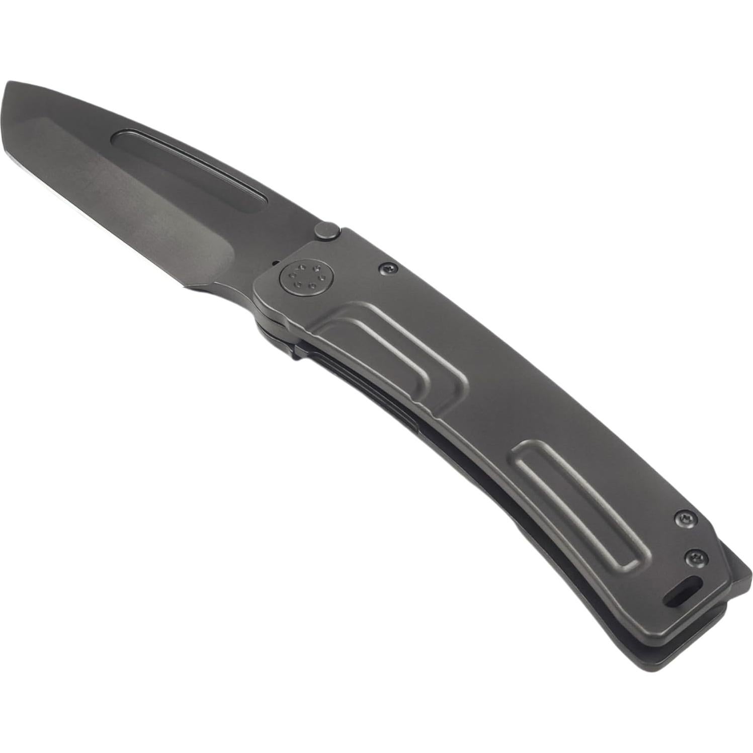 Cuchillo Plegable Geegift Largo 23.6 cm Acero Inoxidable Gris