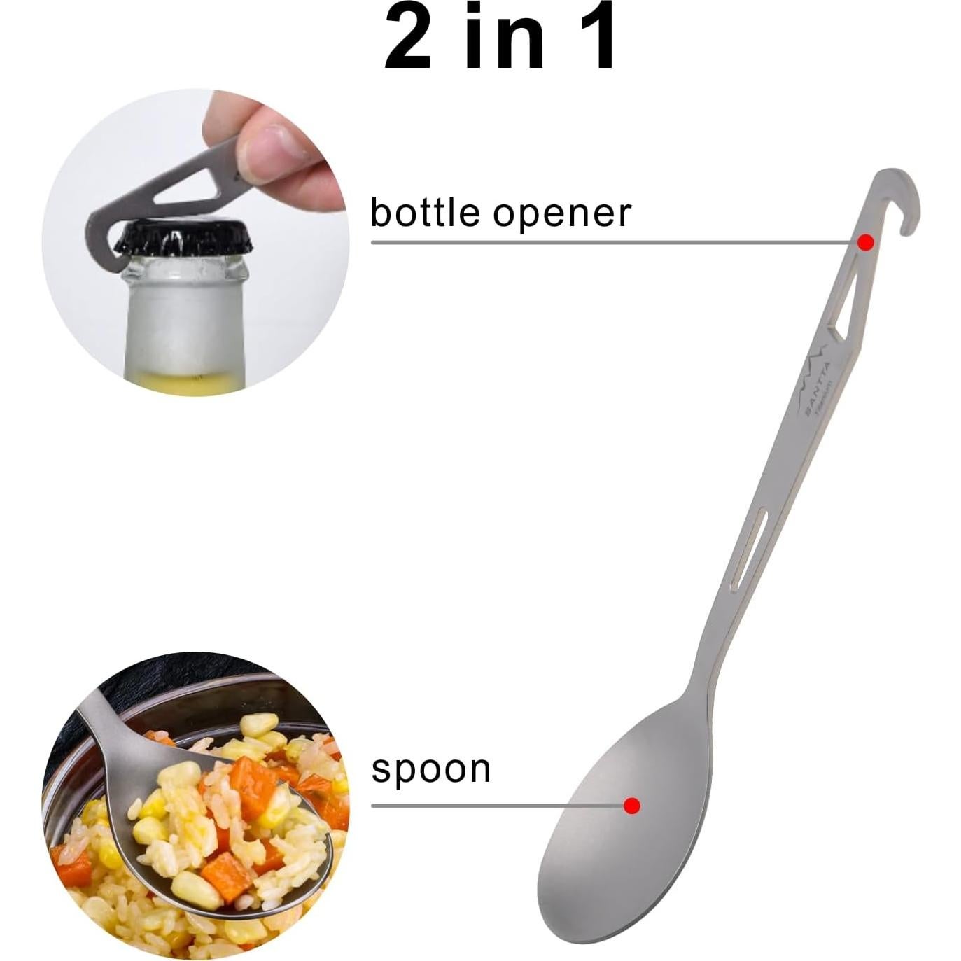 Juego de Cucharas de Titanio SANTTA 2 Piezas Ecológicas