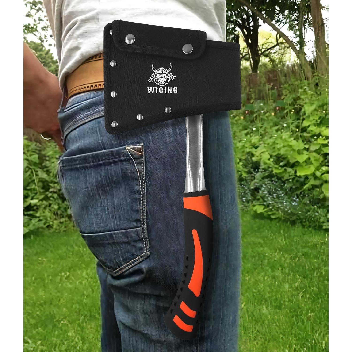 Hacha de Camping WICING 35 cm Acero Alto Carbono con Funda