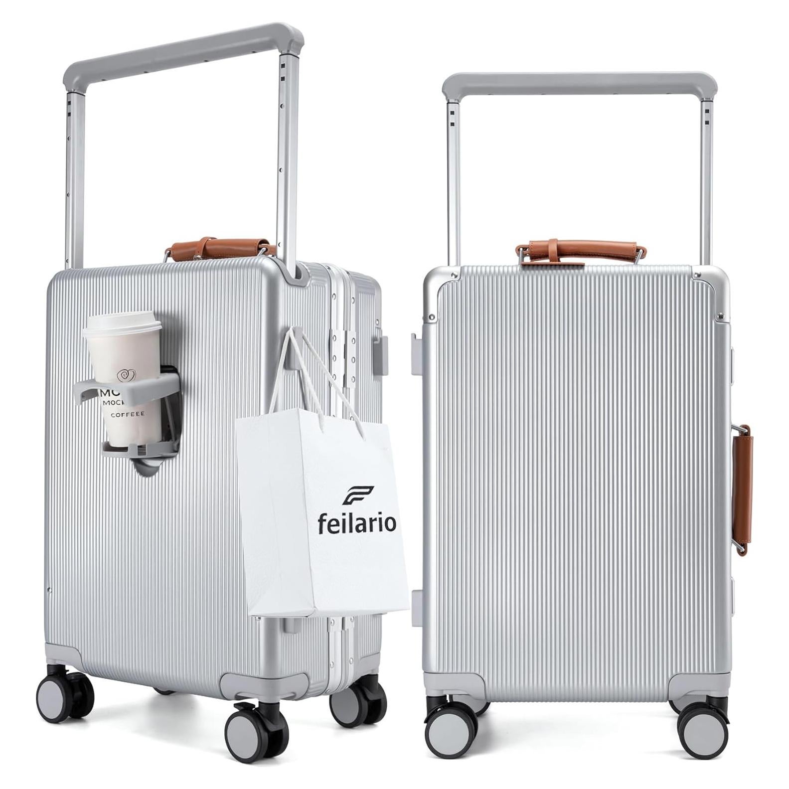 Maleta de Mano Feilario 20" Aluminio Duro TSA Pro-Silver