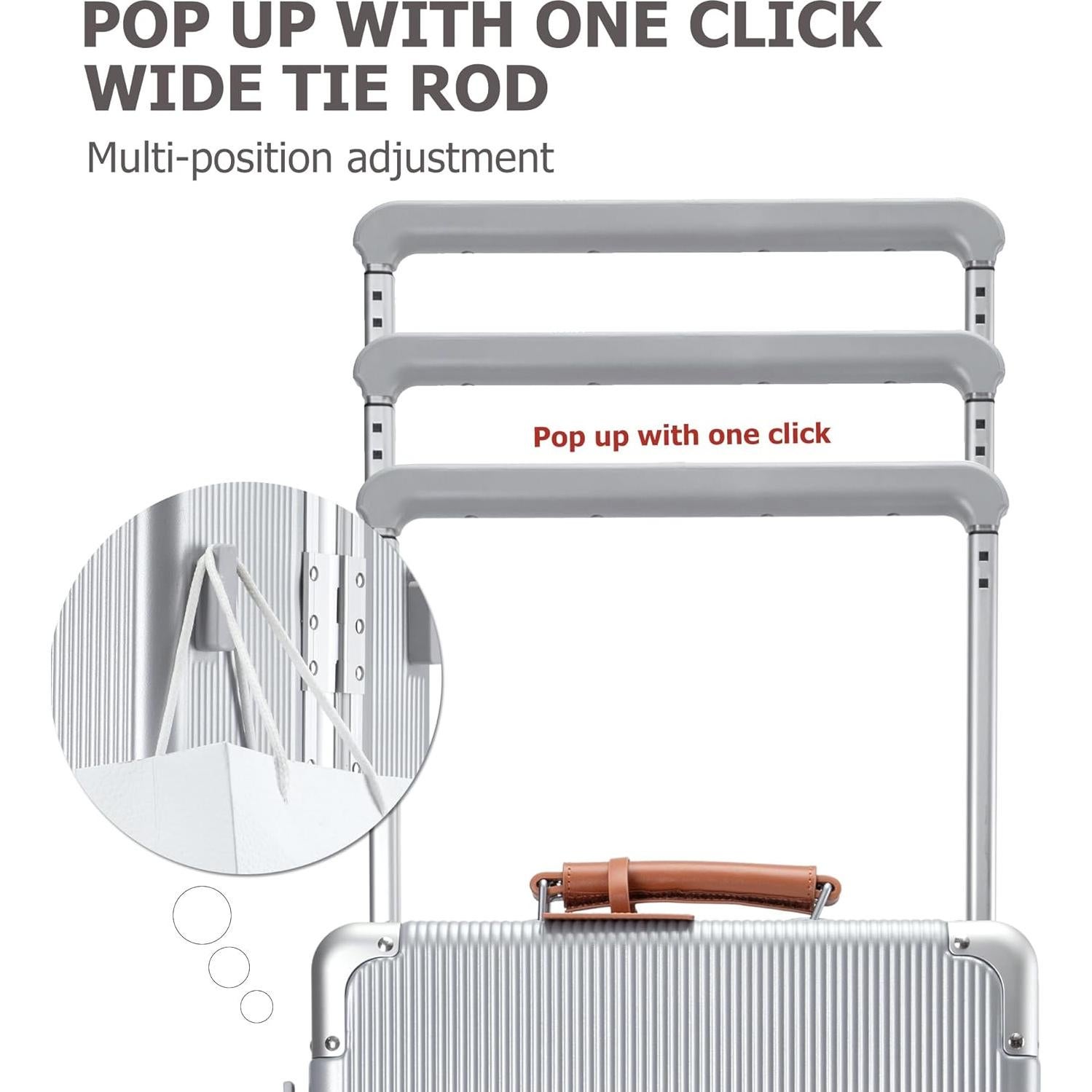 Maleta de Mano Feilario 20" Aluminio Duro TSA Pro-Silver