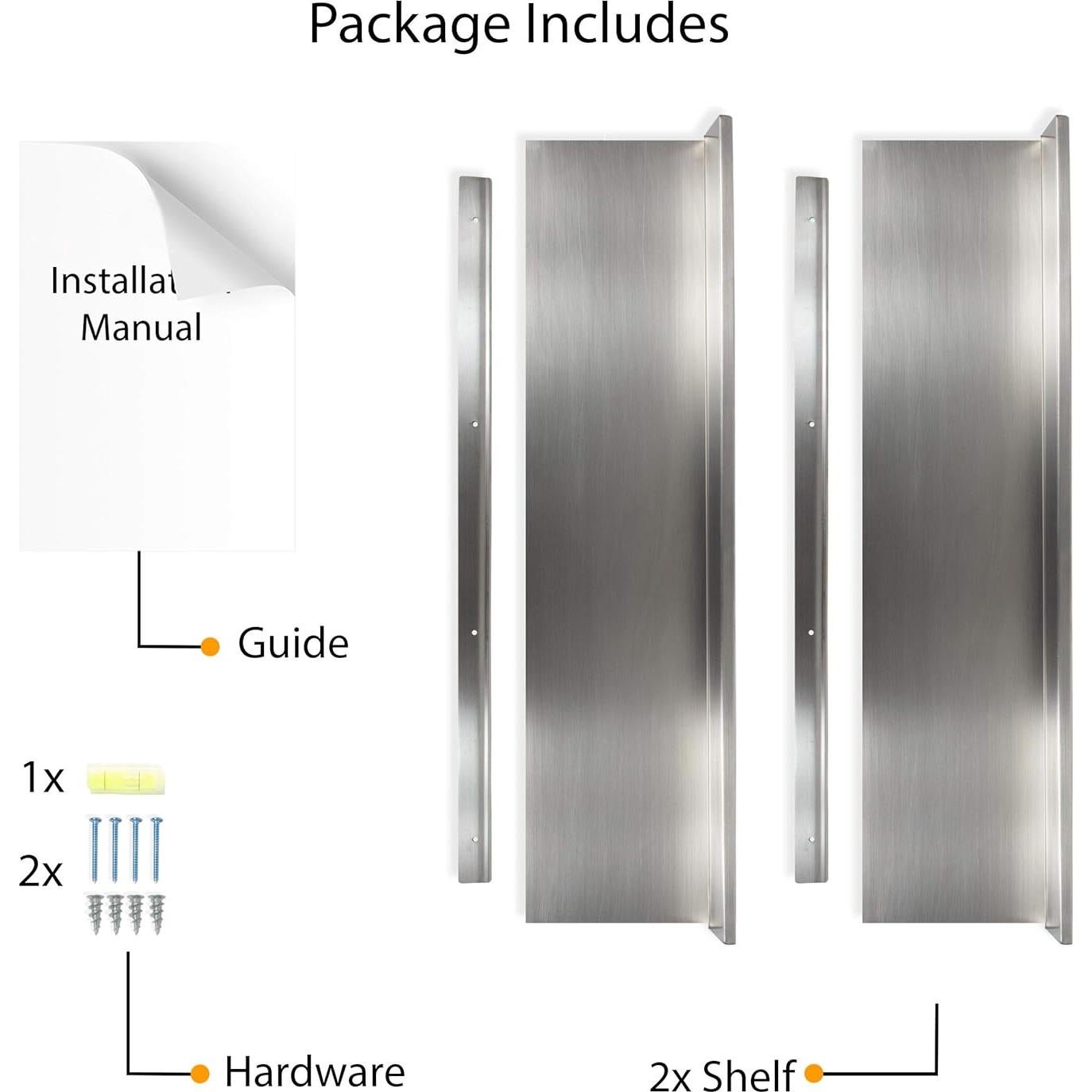 Estante de Cocina Montable en Pared Fasthomegoods 40 cm Acero Inoxidable
