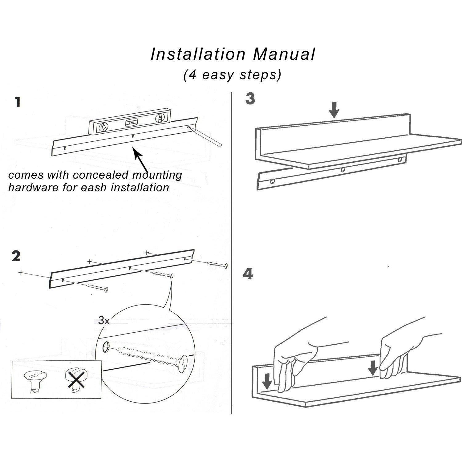 Estante de Cocina Montable en Pared Fasthomegoods 40 cm Acero Inoxidable