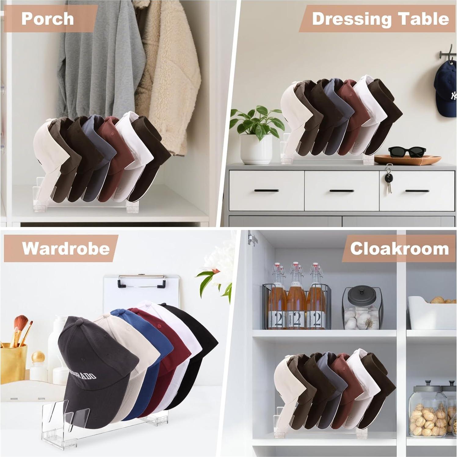 Soporte para Gorras COKIHOM 2 Paquete Organizador Transparente