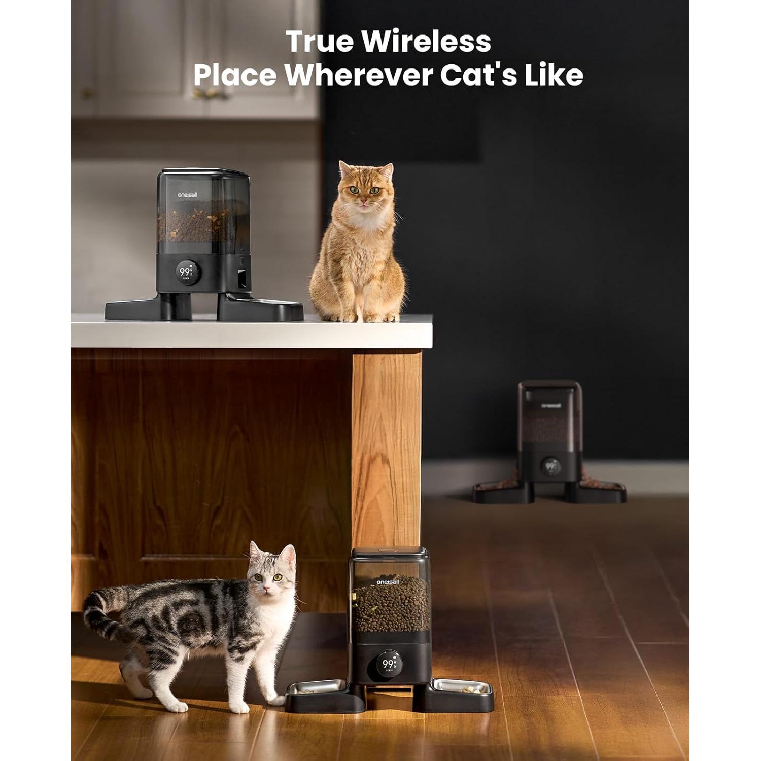 Comedero Automático para Gatos Oneisall WiFi 5L 100 Días