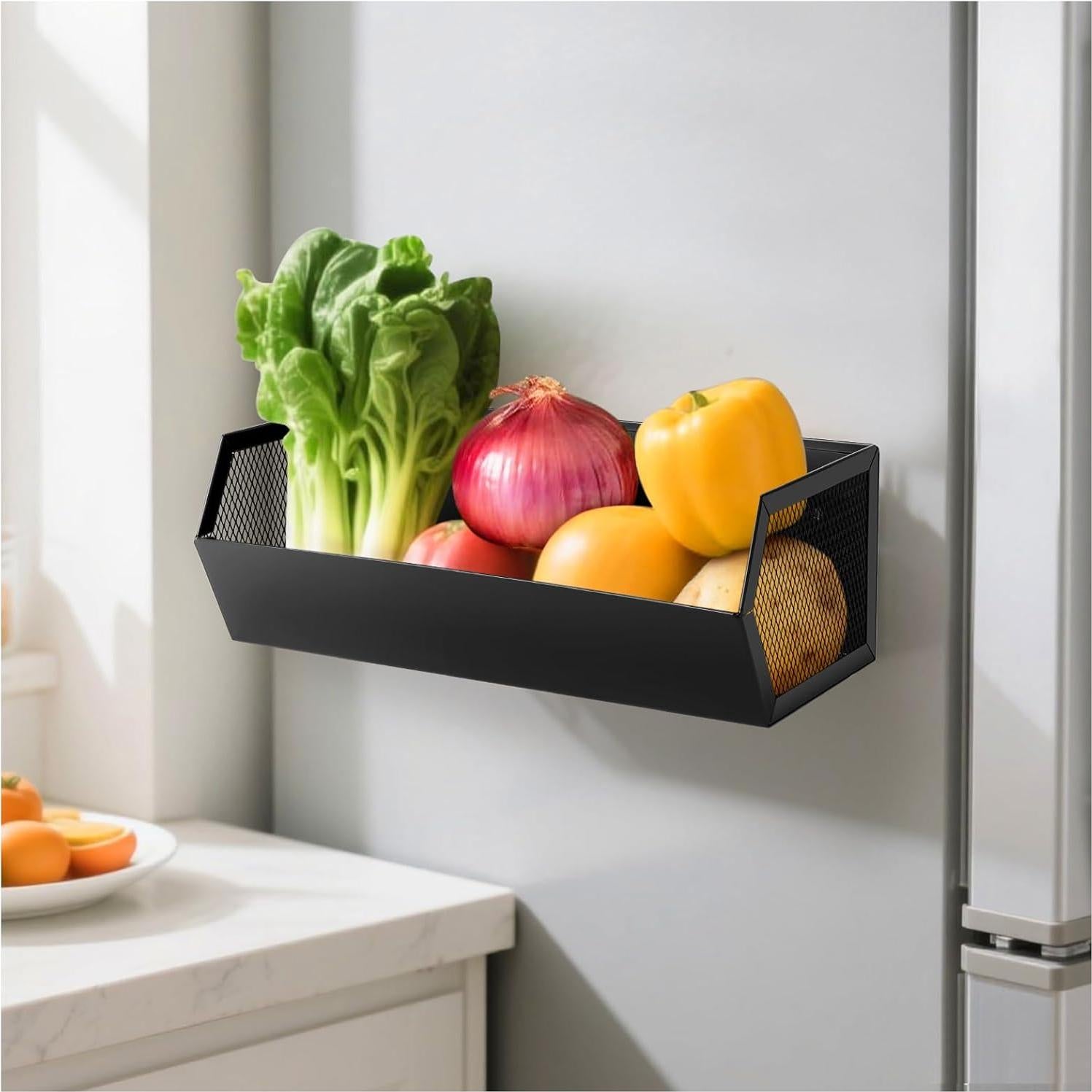 Estante Magnético para Especias VAlinks 27.9x12.7cm Negro