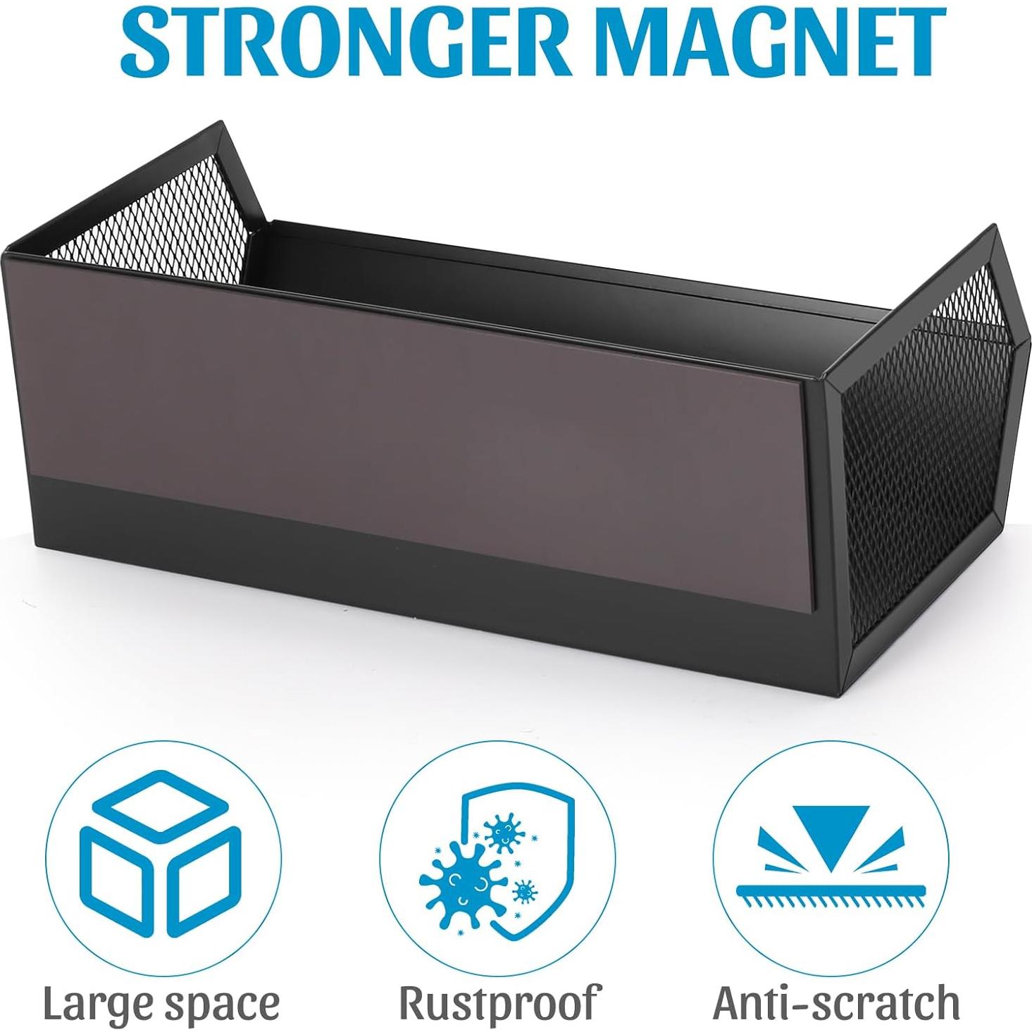 Estante Magnético para Especias VAlinks 27.9x12.7cm Negro