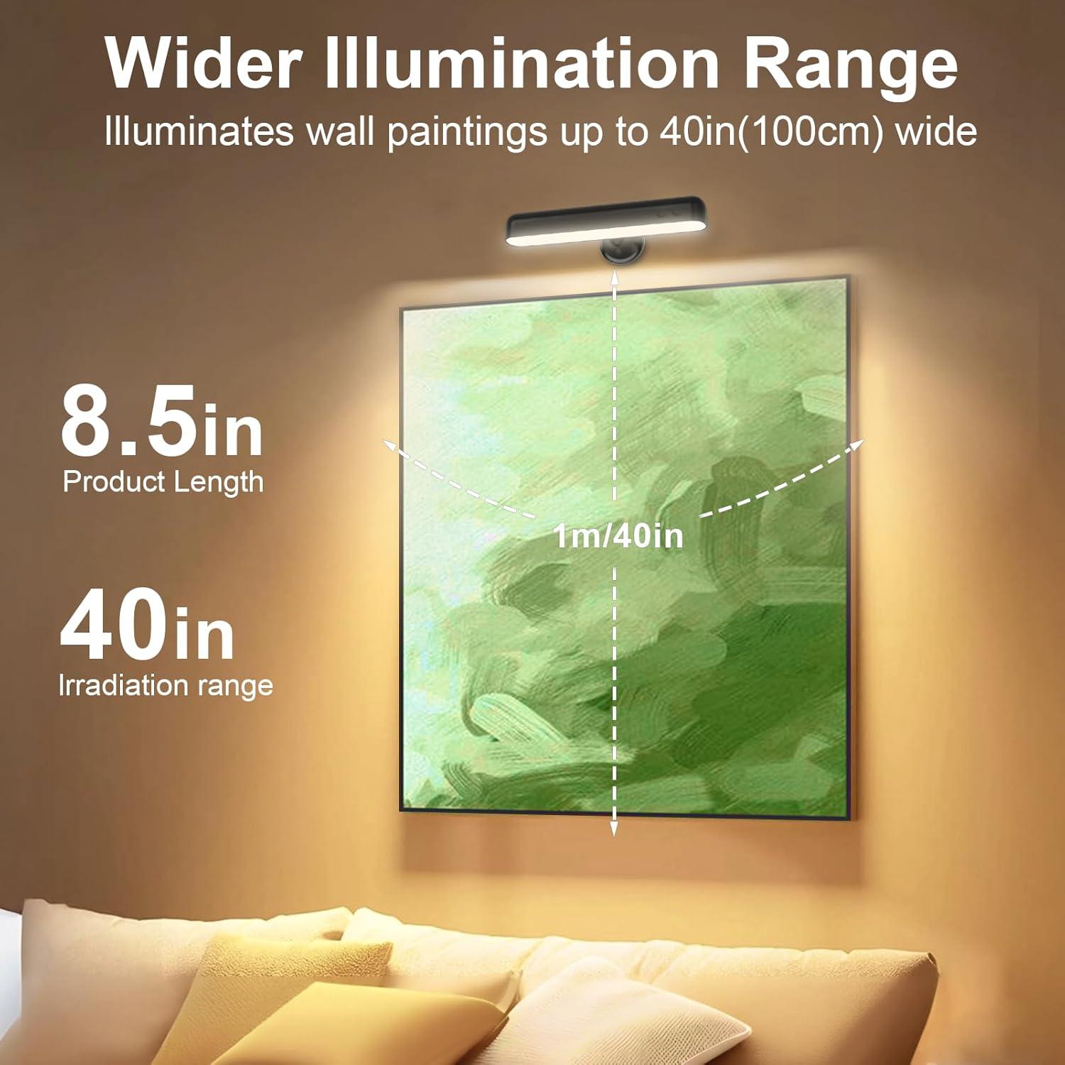 Aplique de Pared LED Recargable Llamau 7500mAh Negro