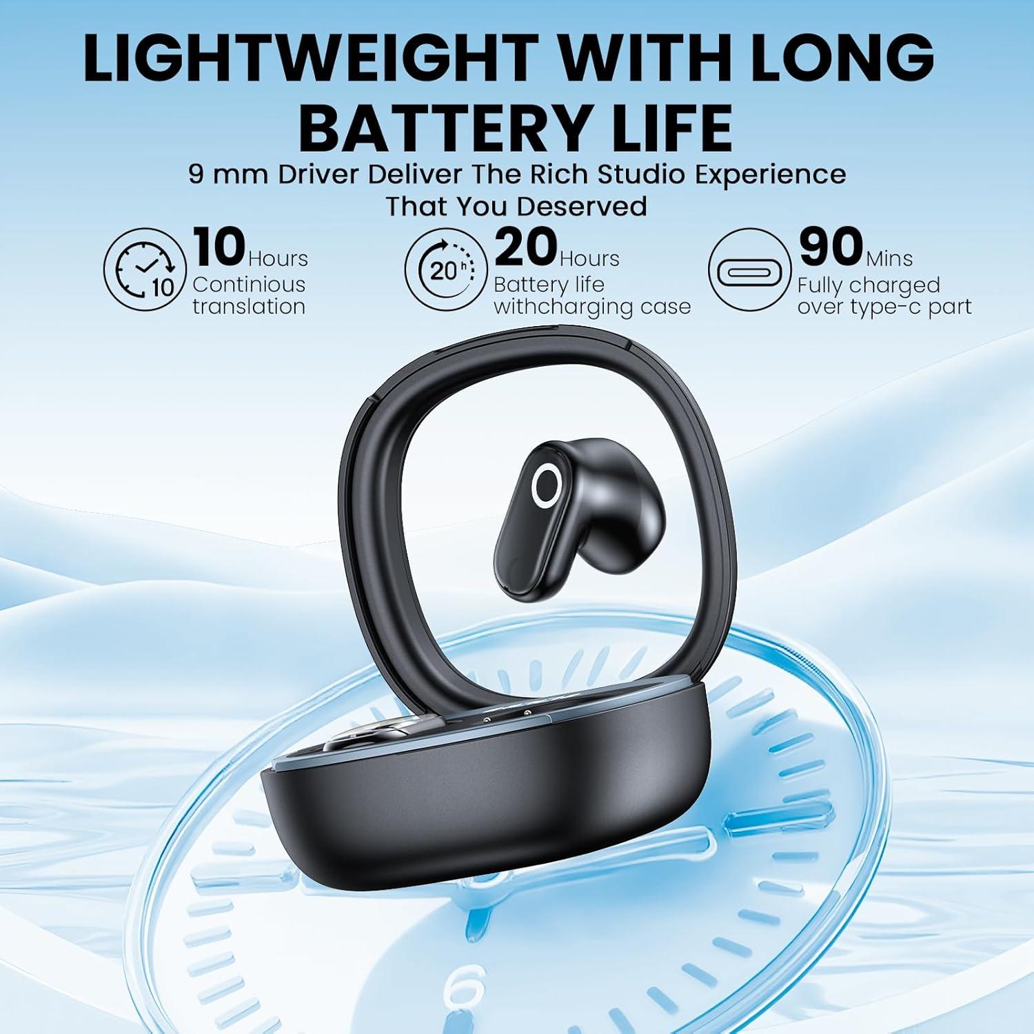 Auriculares Traductores TWS AI 3-en-1 Negro - 139 Idiomas