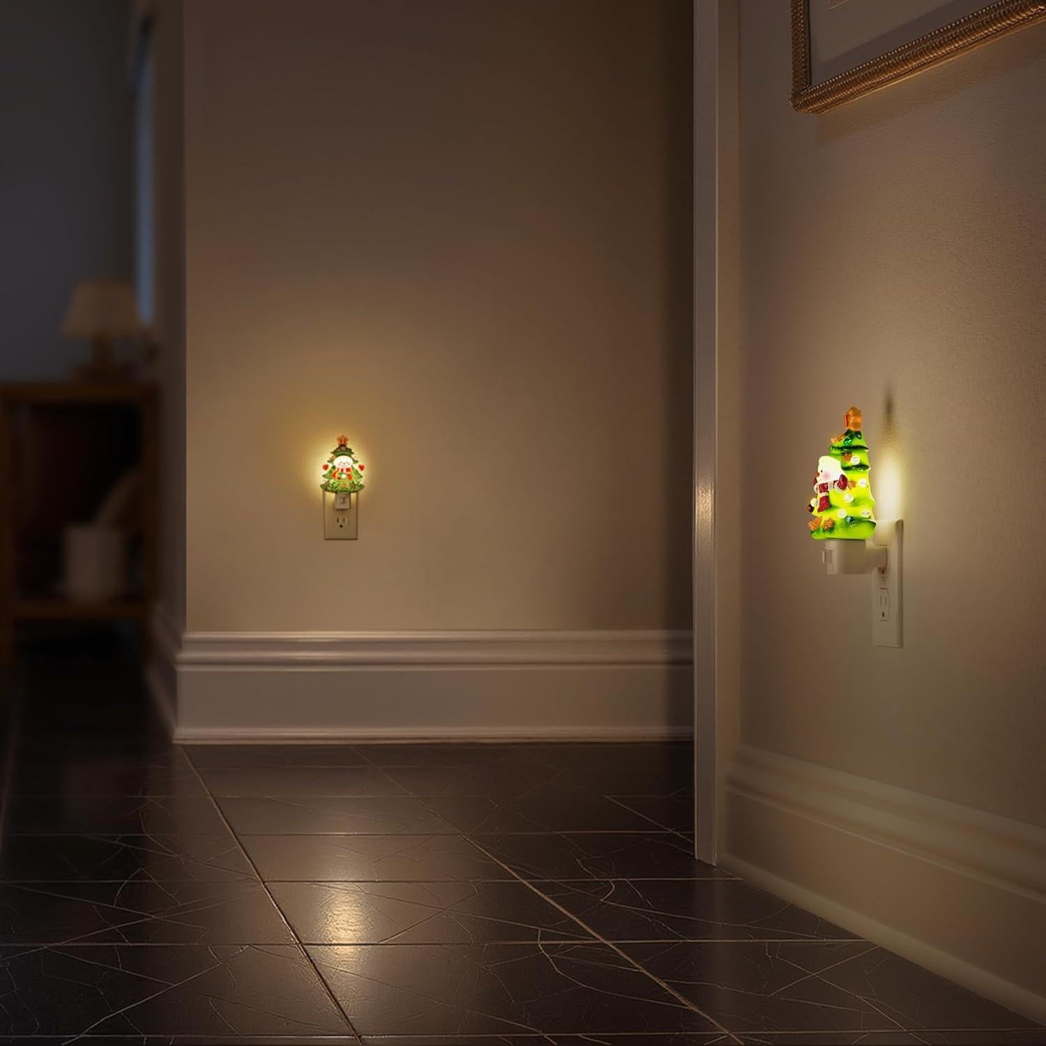 Luz Nocturna Enchufable Briignite Muñeco de Nieve 3000K