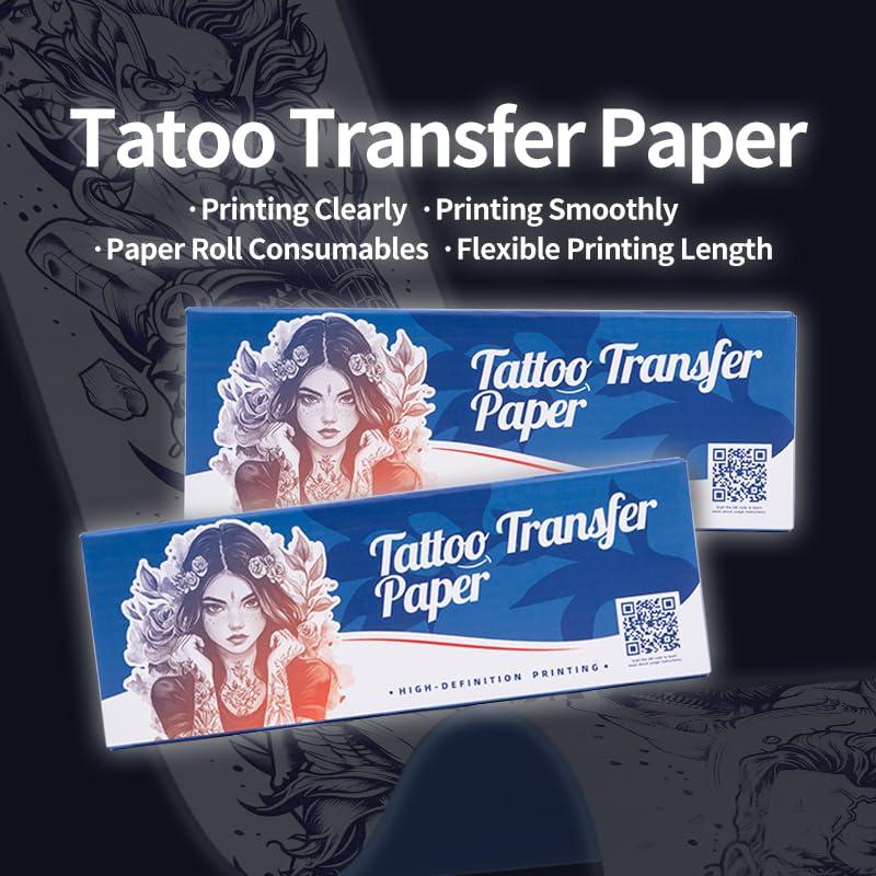 Papel de Transferencia de Tatuaje JZsmpmu 30m Rollo con Soporte