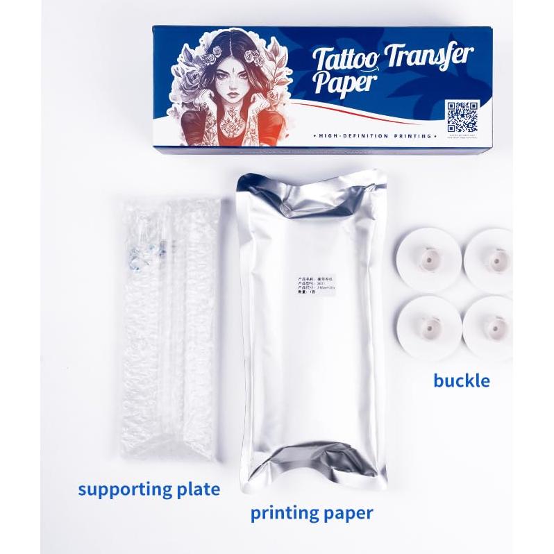 Papel de Transferencia de Tatuaje JZsmpmu 30m Rollo con Soporte